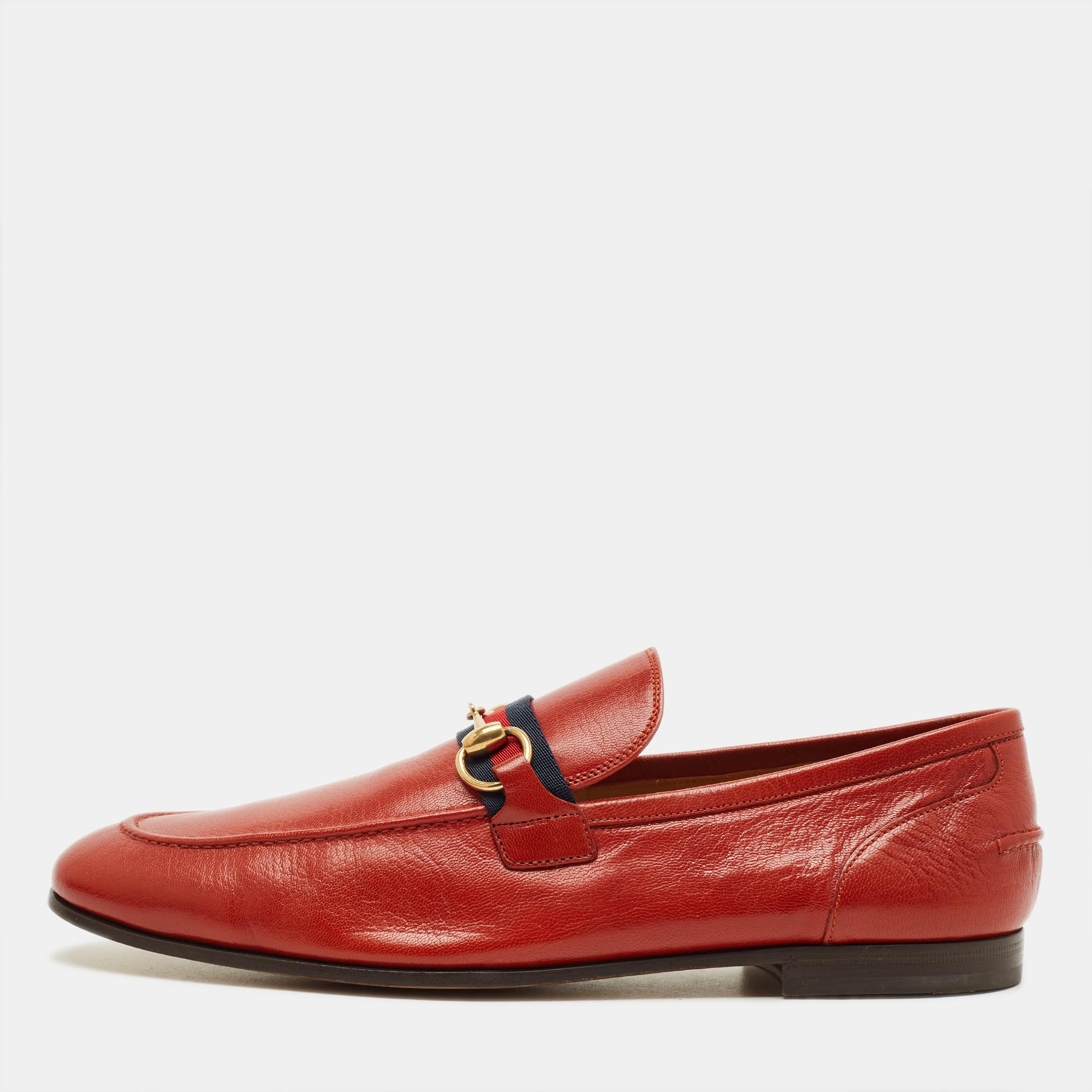 

Gucci Horsebit Size 43.5 Orange Leather Penny Loafers