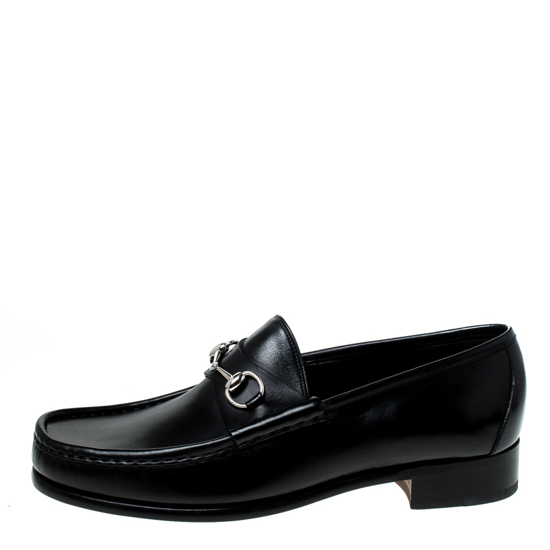 

Gucci Black Leather Horsebit Loafers Size