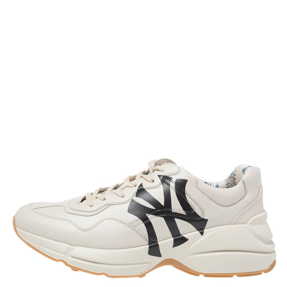 

Gucci Cream Leather Rhyton Low Top Sneakers Size