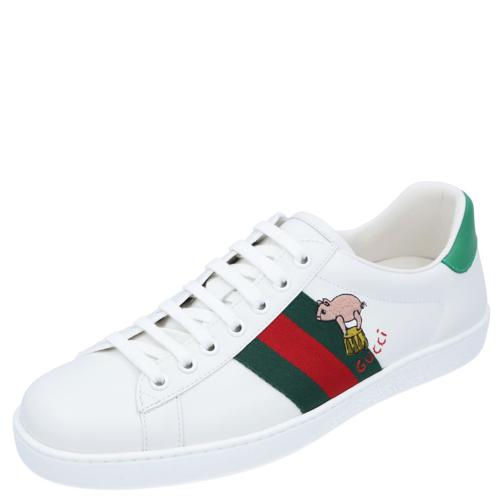 Pre-owned Gucci Ace Kitten Sneakers Size Uk 5.5 In Multicolor