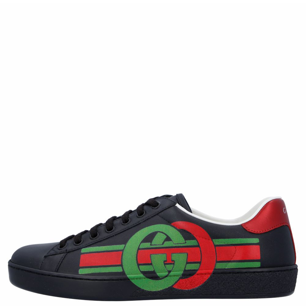 

Gucci Black/Multicolor Ace Sneakers Size UK 10