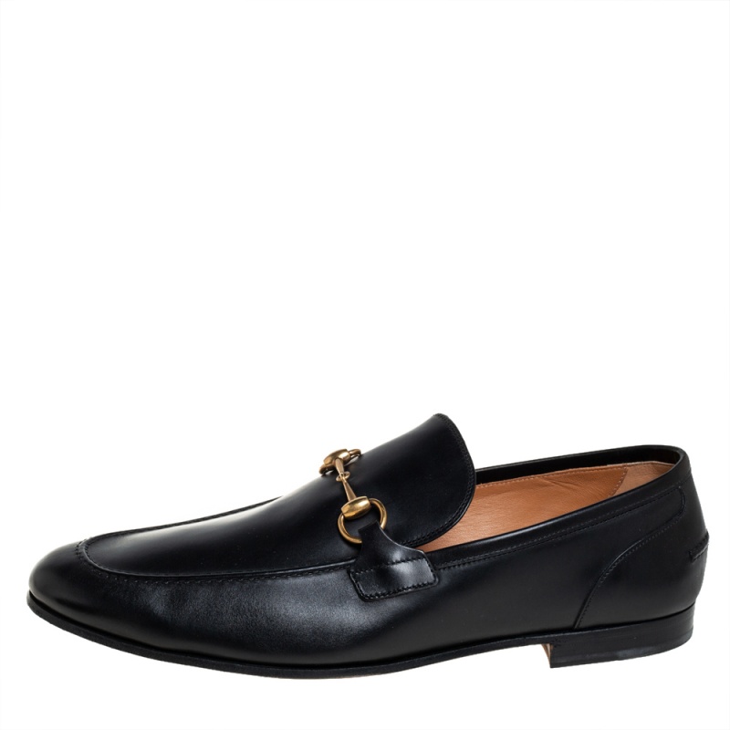 

Gucci Black Leather Jordaan Loafers Size