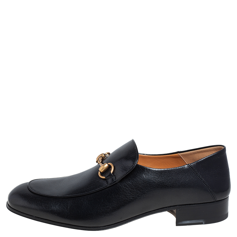 

Gucci Black Leather Horsebit Loafers Size