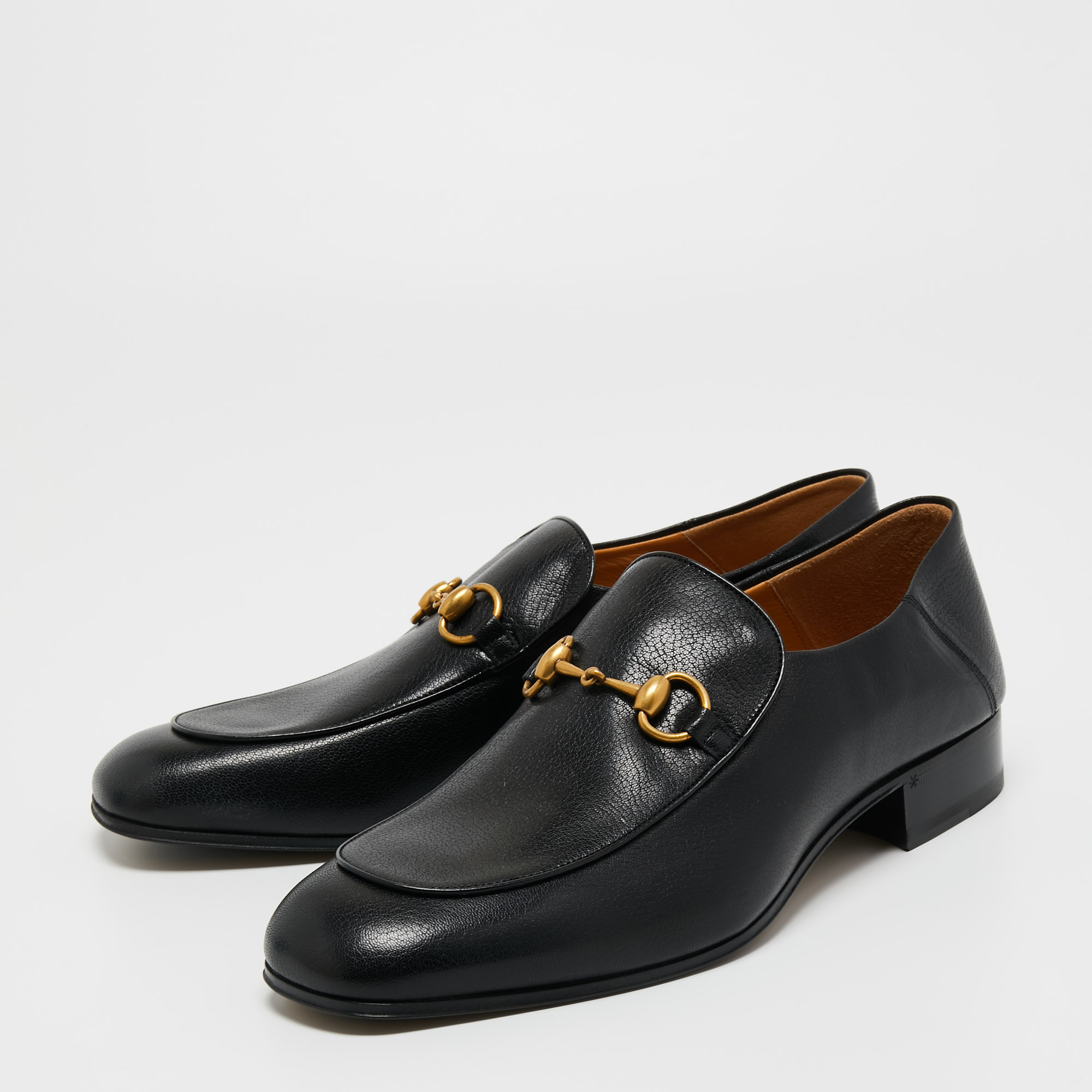 

Gucci Black Leather Jordaan Loafers Size