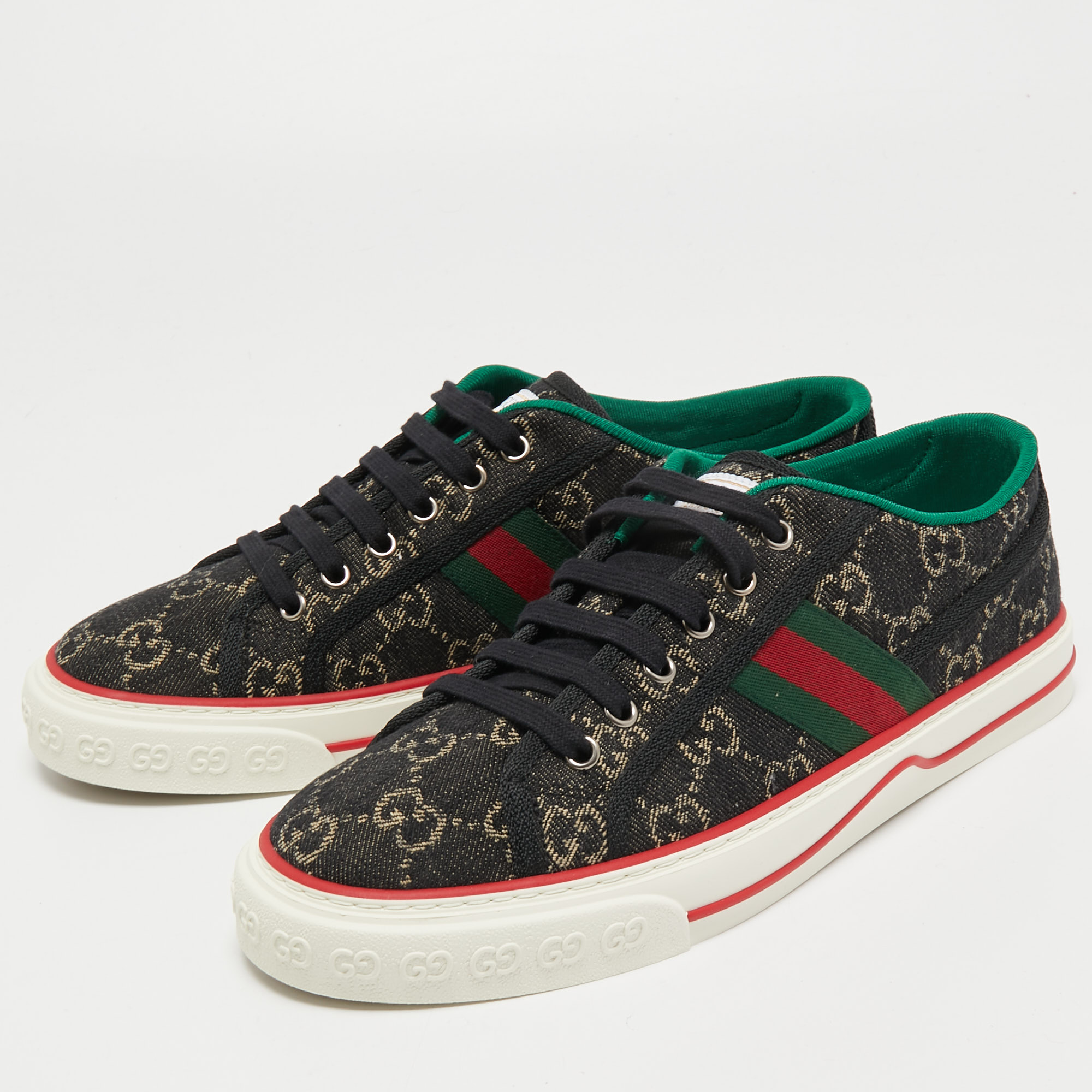 

Gucci Navy Blue Demin Tennis 1977 Sneakers Size