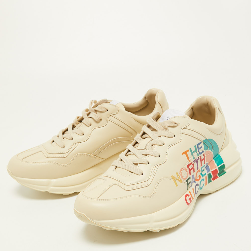 

Gucci x The North Face Cream Leather Rhyton Sneakers Size