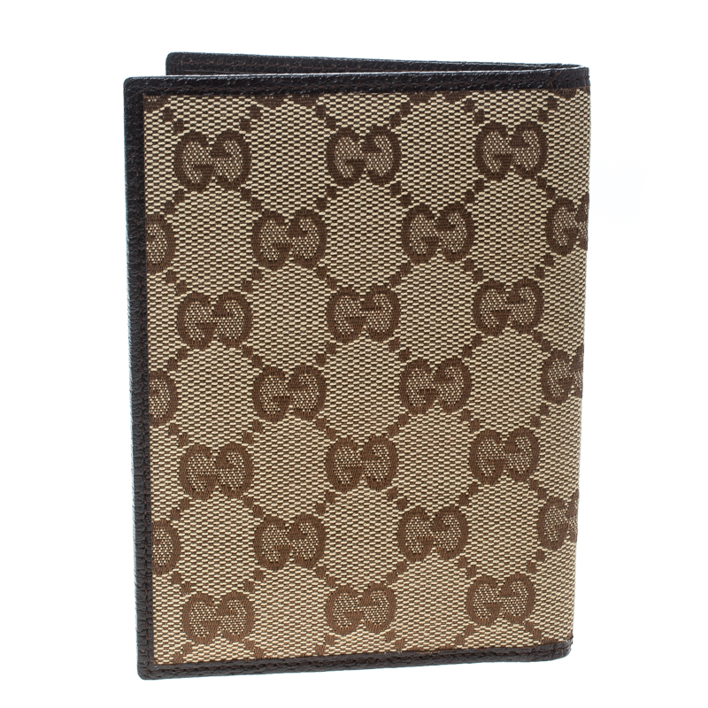 Gucci Beige/Brown GG Canvas and Leather Passport Cover Gucci | TLC