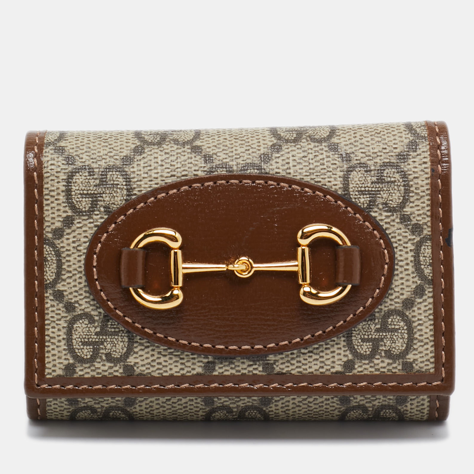 

Gucci Beige/Ebony GG Supreme Canvas and Leather Horsebit Key Case