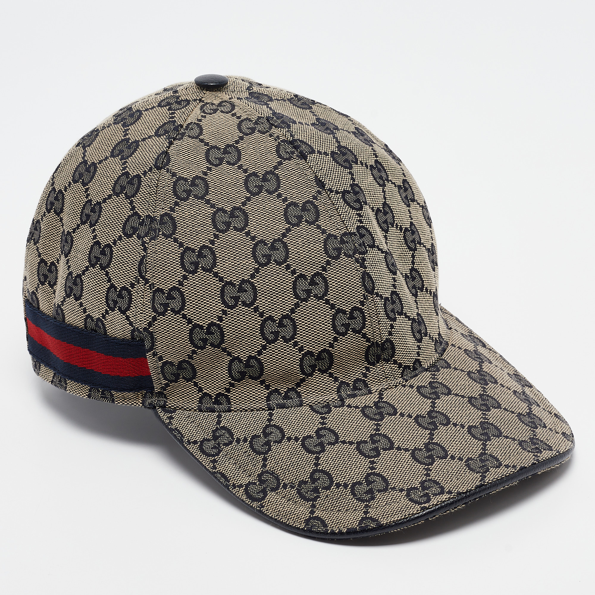 

Gucci Original GG Web Canvas Baseball Hat, Blue