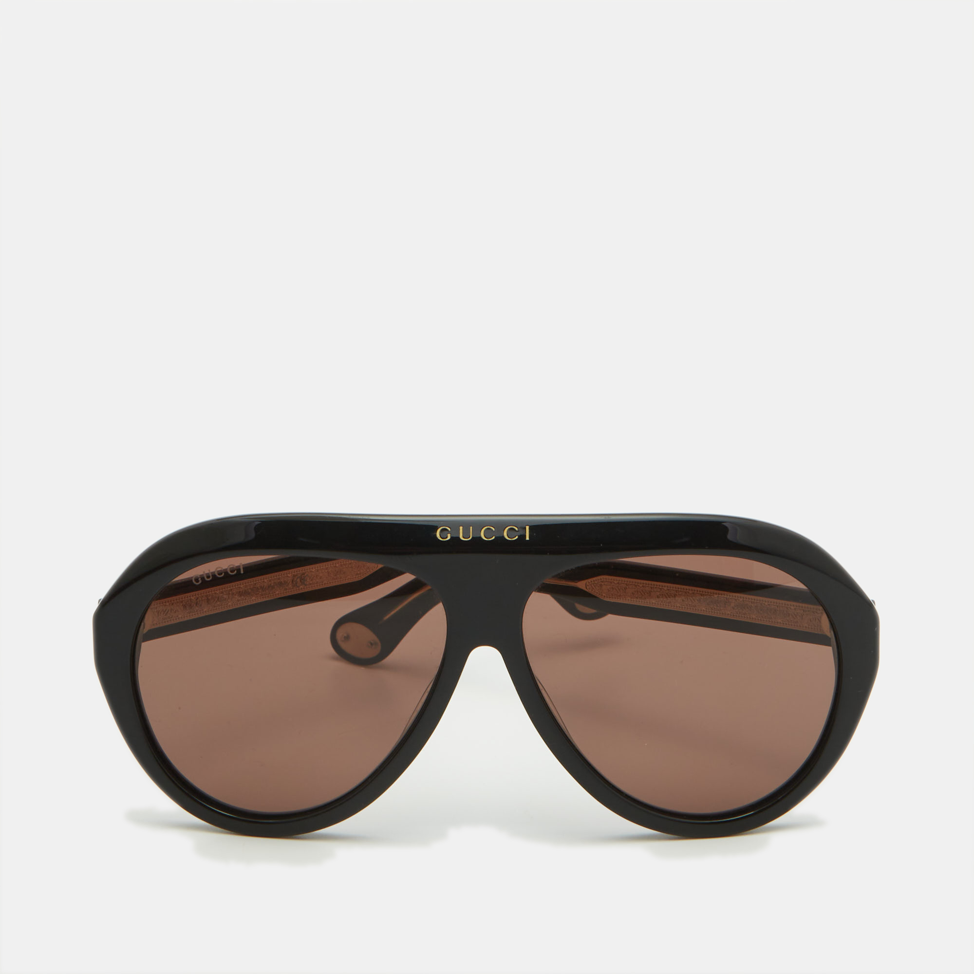 

Gucci Black Gradient GG0479S Double G Navigator Aviator Sunglasses