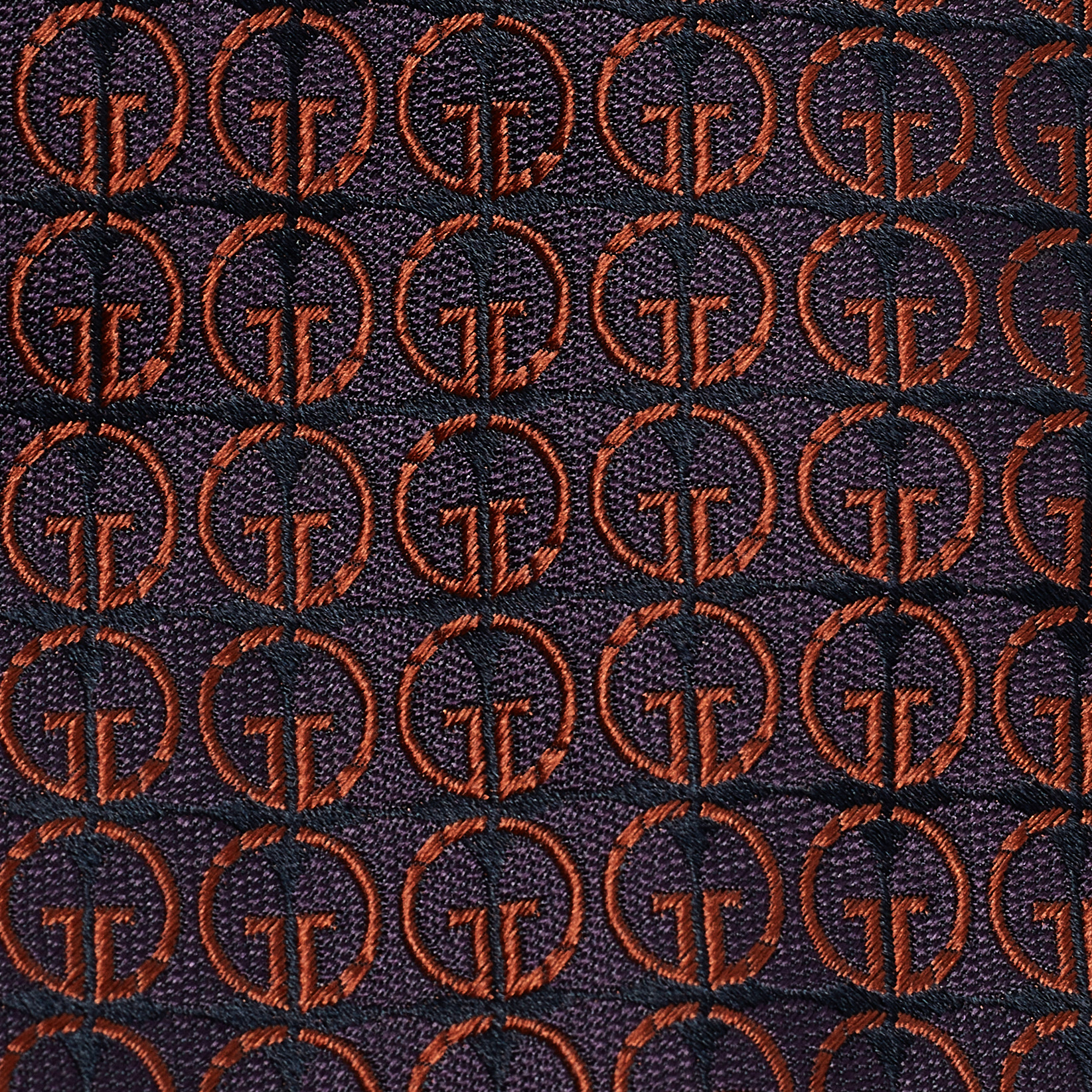 Gucci Vintage Purple/Orange Jacquard Traditional Tie 