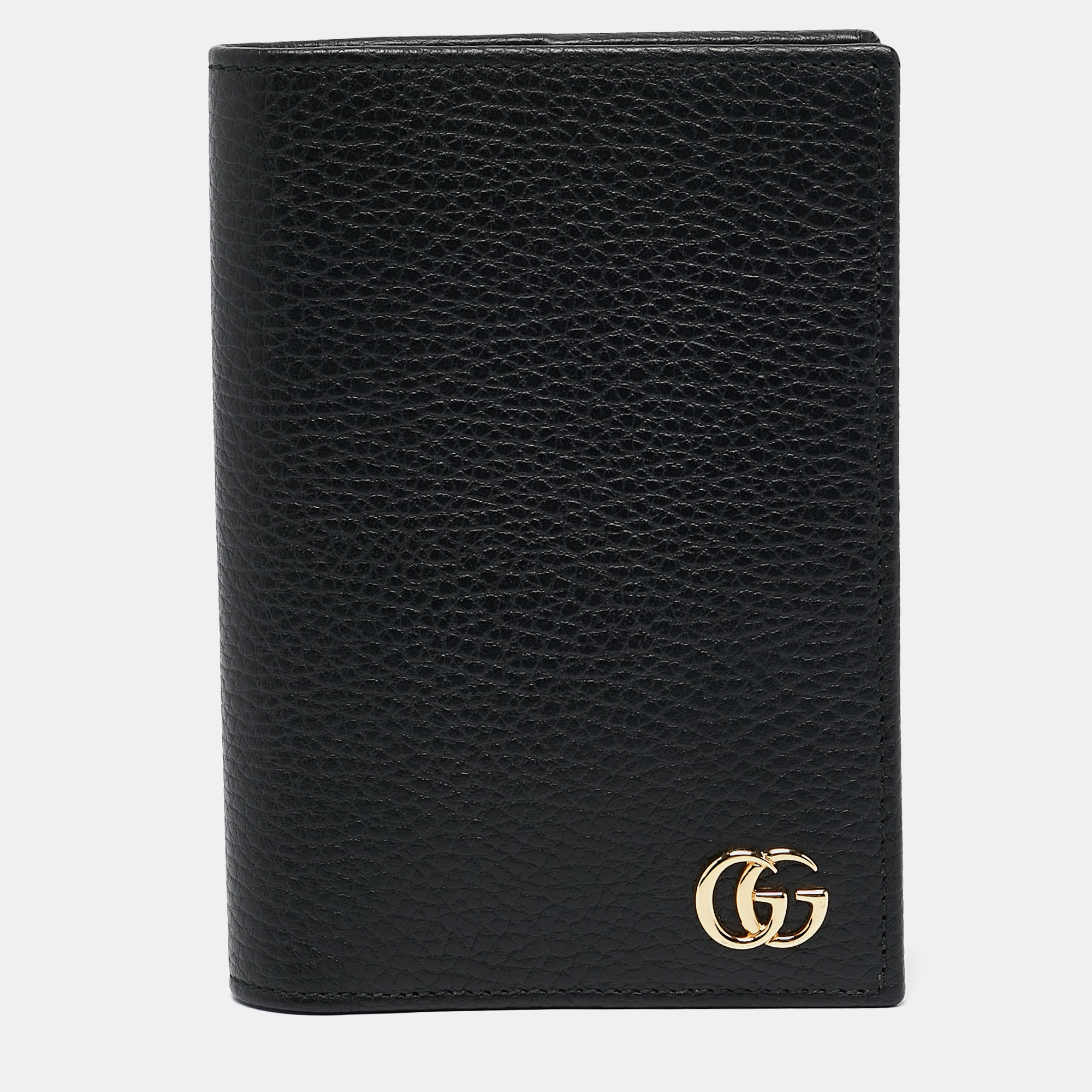 

Gucci Black Leather GG Marmont Passport Holder