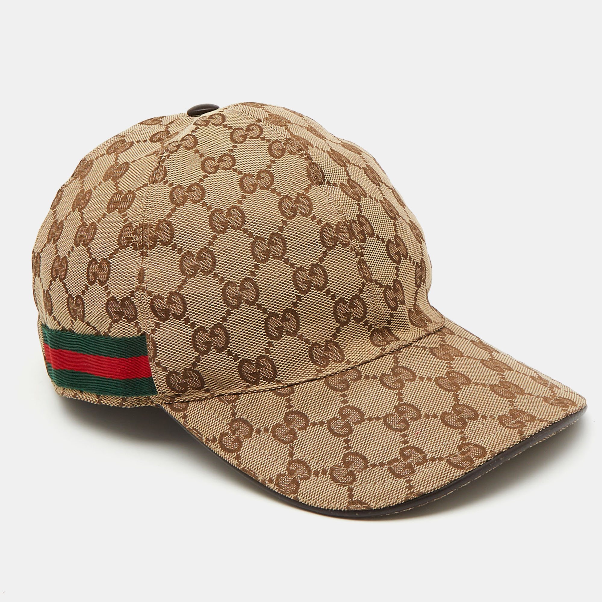 

Gucci Beige GG Supreme Canvas Baseball Cap, Brown