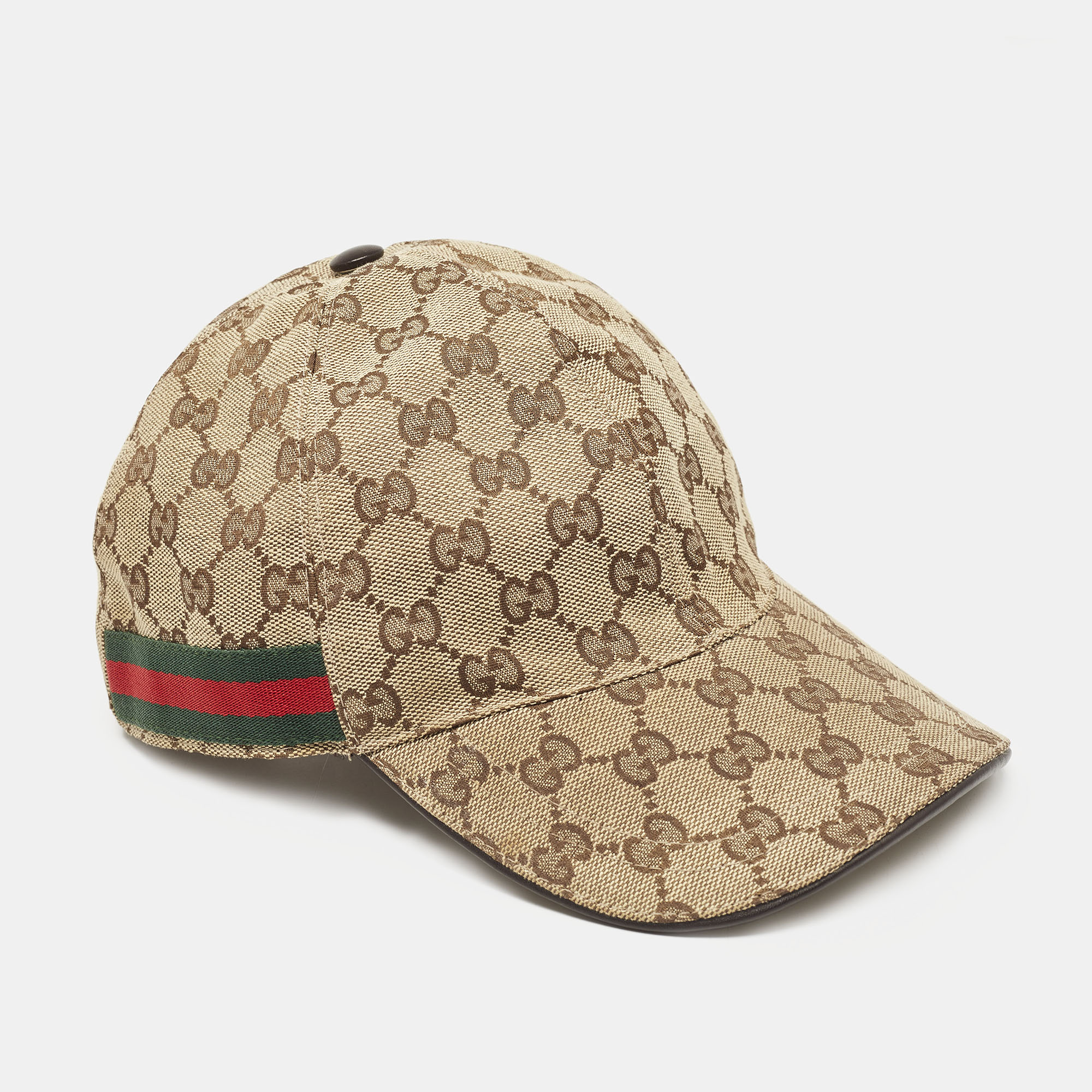 

Gucci Beige GG Supreme Canvas Baseball Cap, Brown