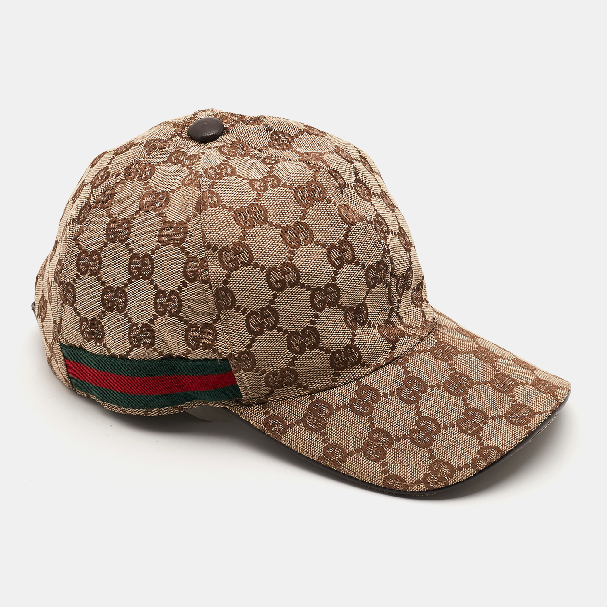 

Gucci Beige GG Supreme Canvas Baseball Cap, Brown