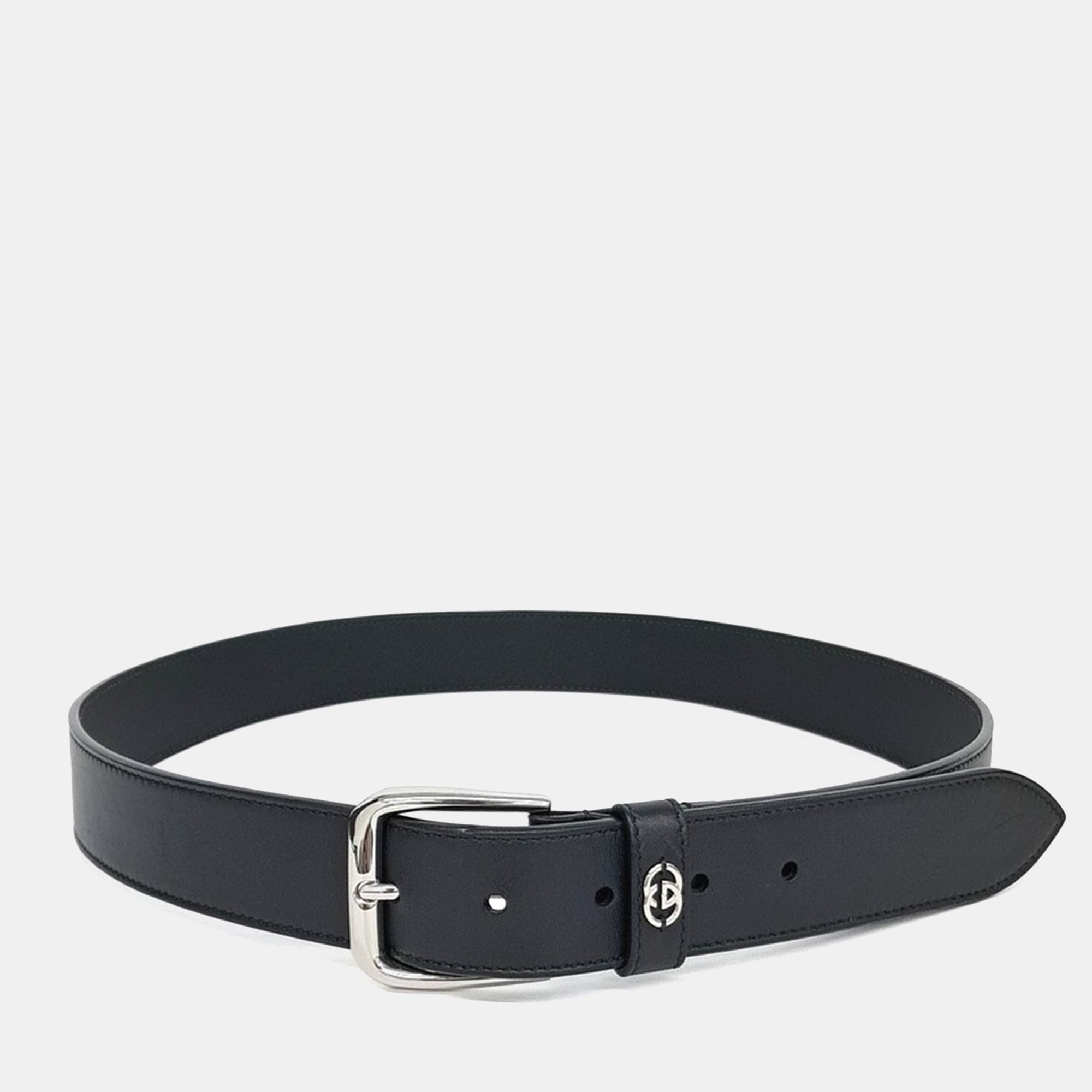 

Gucci Black Leather Interlocking G Belt
