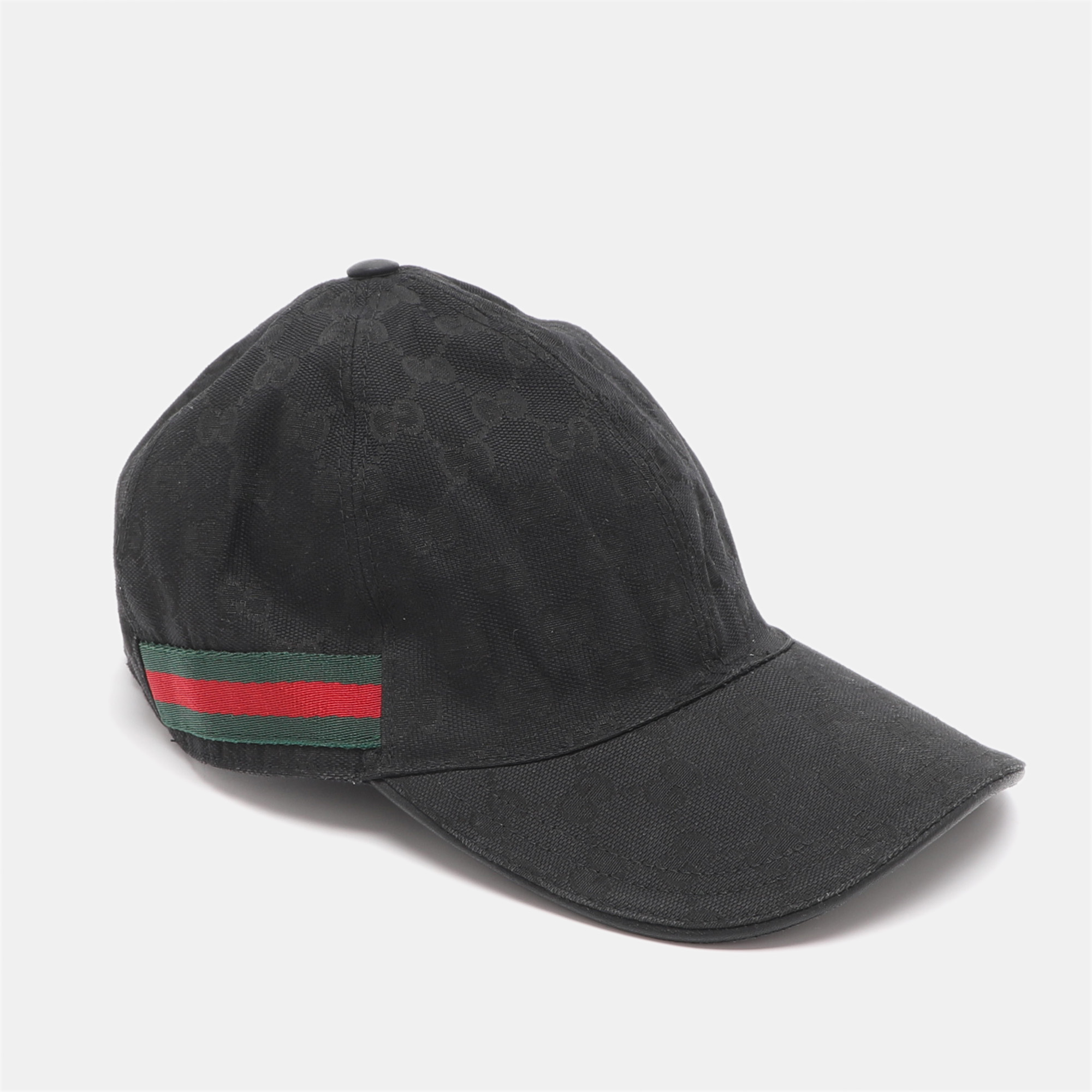 

Gucci Black GG Canvas Web Baseball Cap