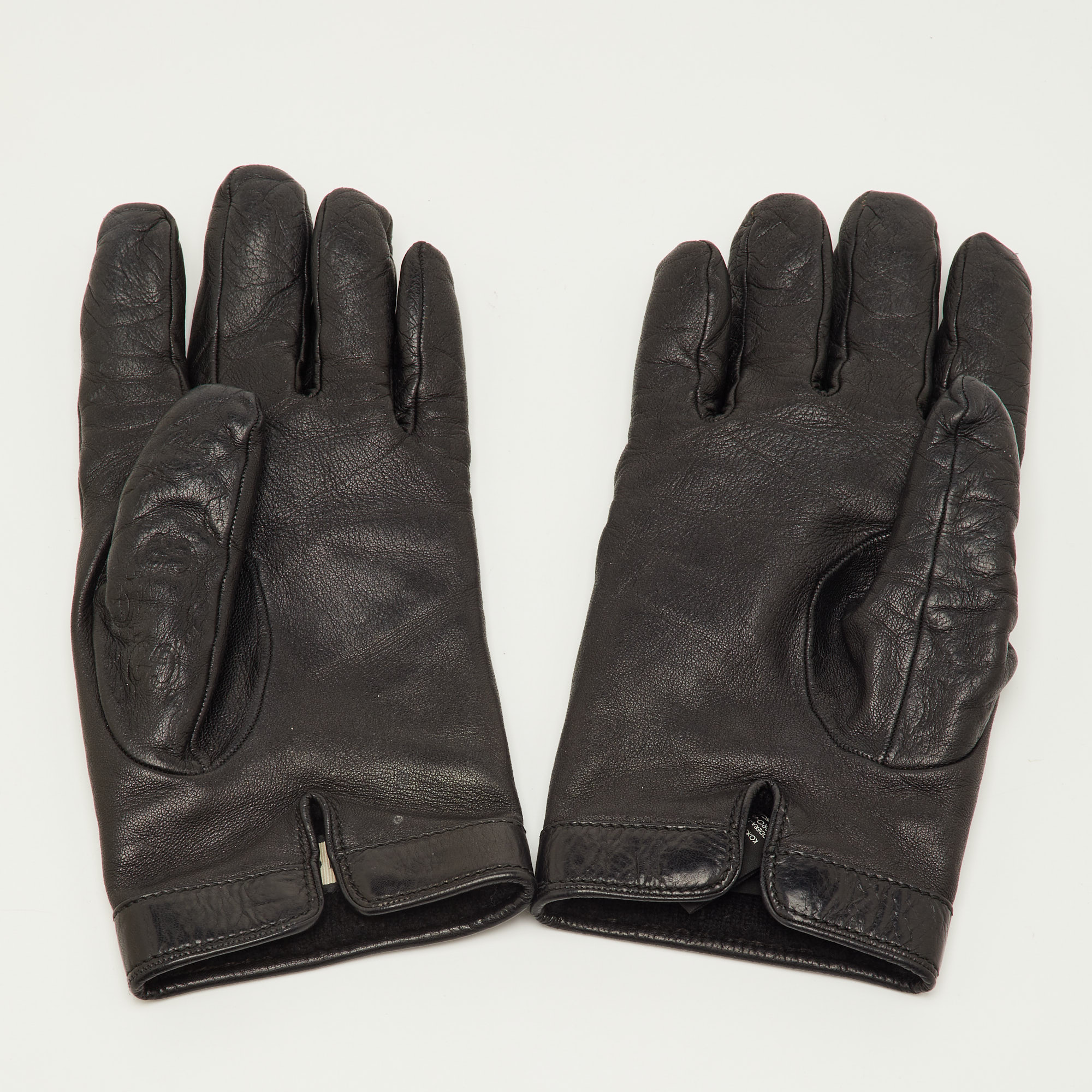 

Gucci Black Guccissima Leather Gloves