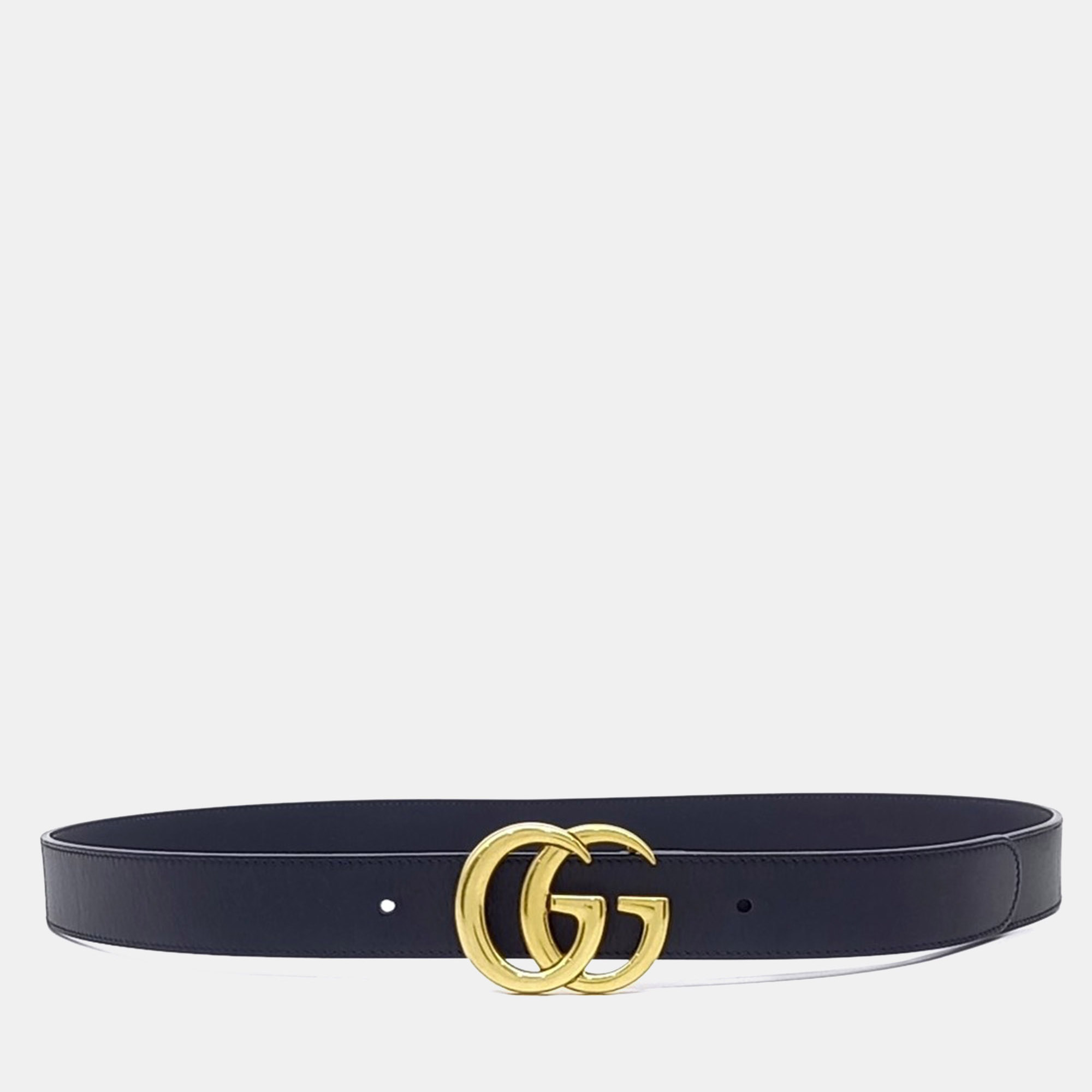 

Gucci Black Leather Marmont Belt