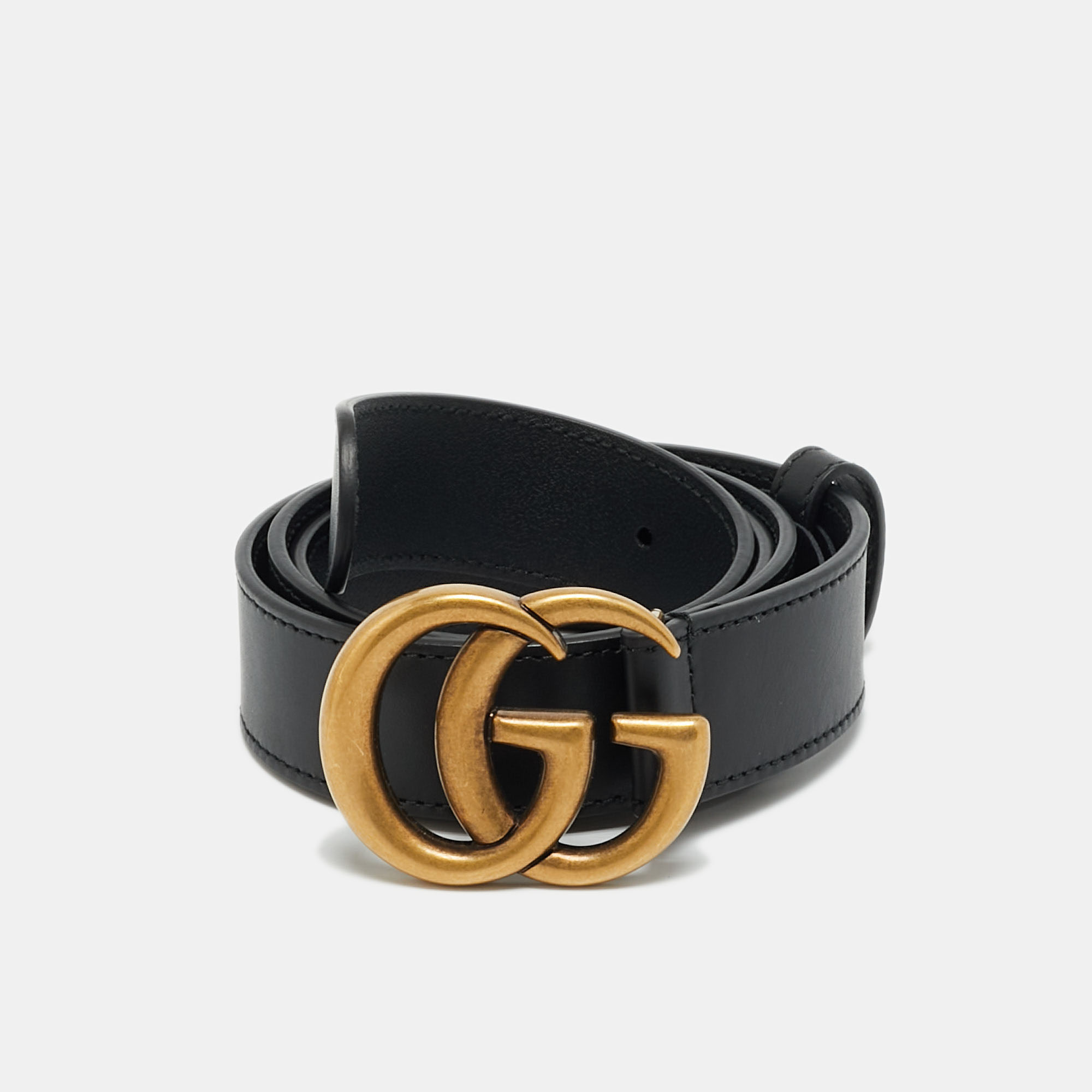 

Gucci GG Marmont 85CM Belt Black Leather