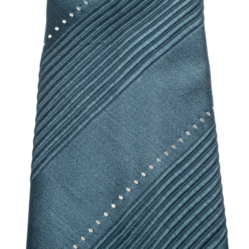 

Gucci Vintage Grey Striped Silk Traditional Tie