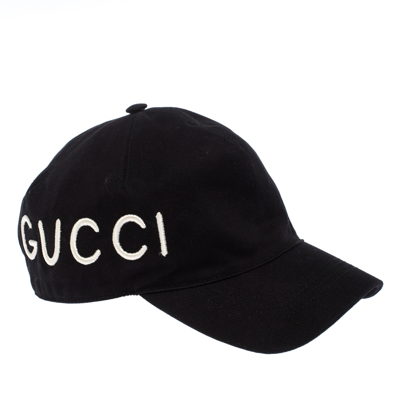 Gucci Black Loved Embroidered Canvas Baseball Cap M Gucci | TLC