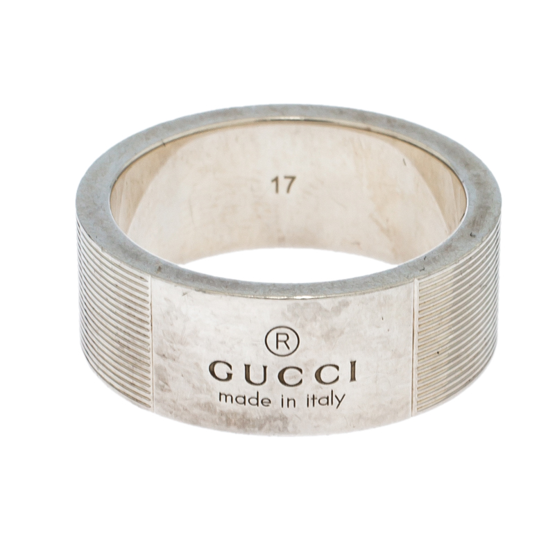 gucci silver ring mens