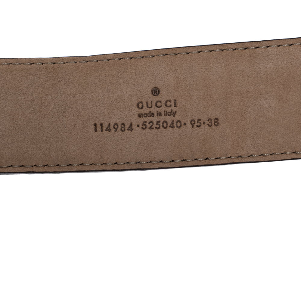 Gucci Storm Grey Leather Interlocking GG Buckle 95/38 Belt – Queen Bee of  Beverly Hills
