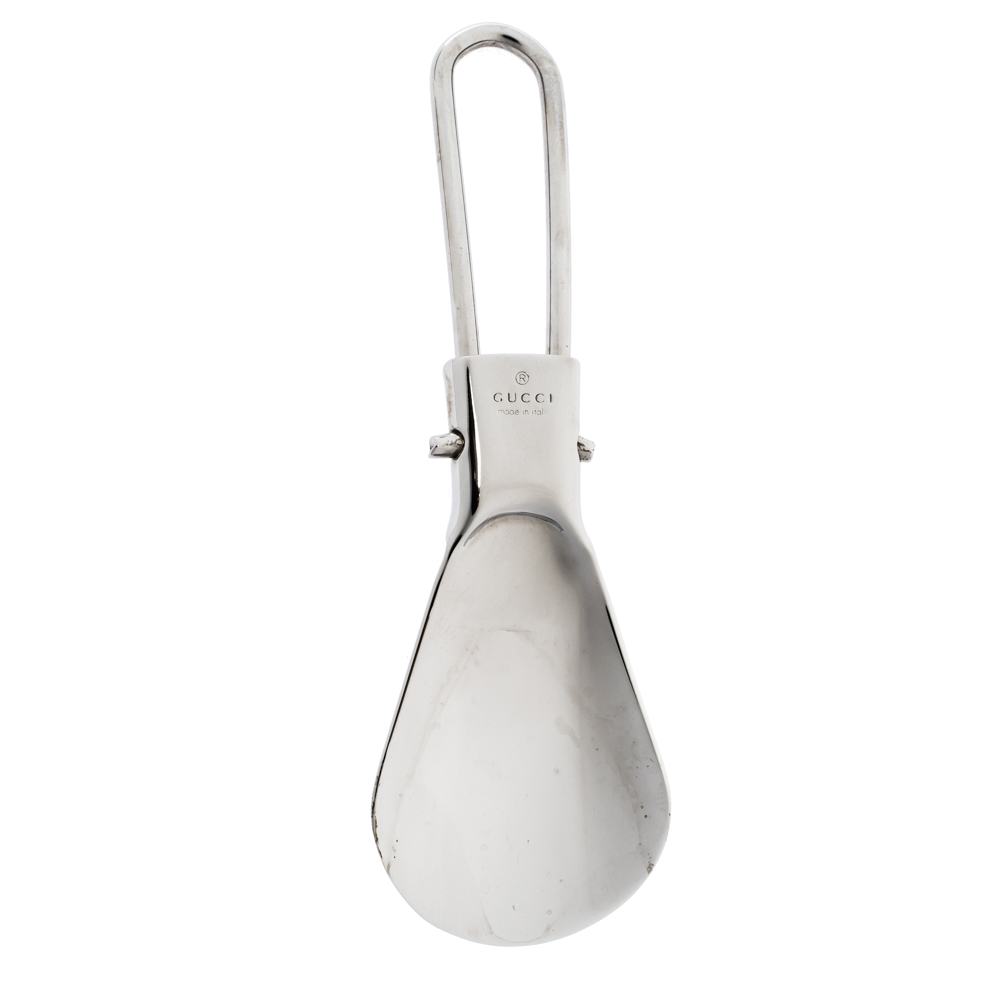 

Gucci Mini Shoe Horn with Guccissima Leather Case, Silver