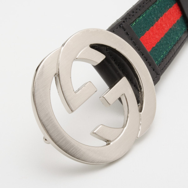 Gucci Striped Belt With Interlocking 'G' Buckle Gucci | The Luxury Closet