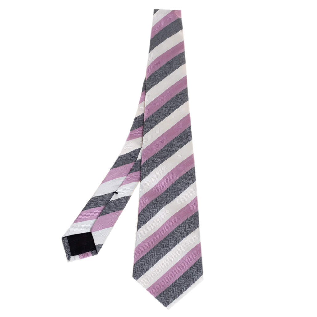 Pre-owned Gucci Multicolor Diagonal Striped Silk Tie