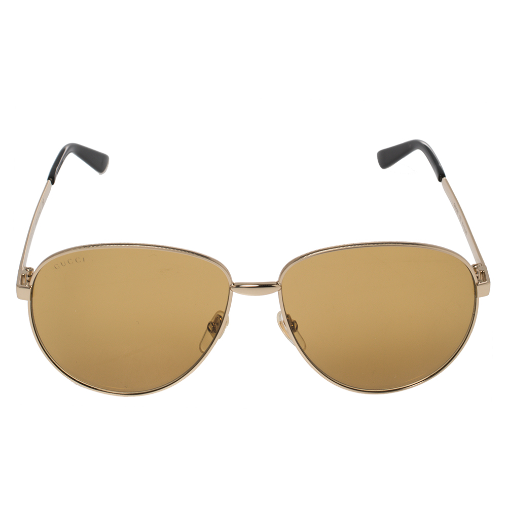 

Gucci Gold Tone/Yellow GG0138S Aviator Sunglasses