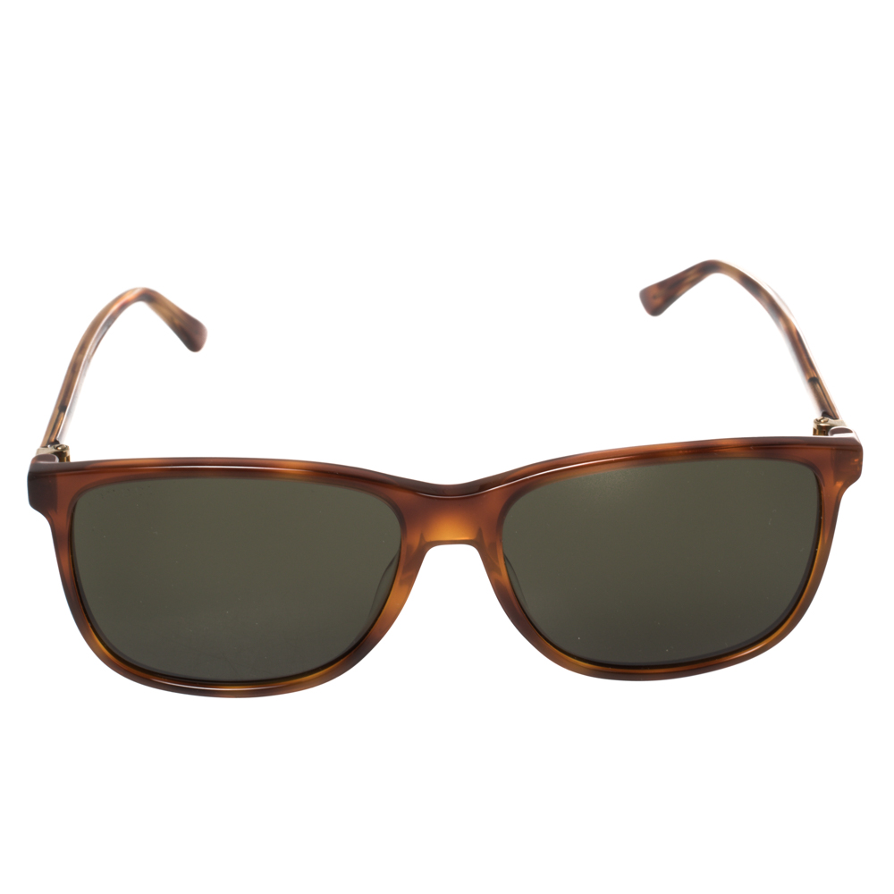 

Gucci Black/Brown Tortoise GG0017S Wayfarer Sunglasses