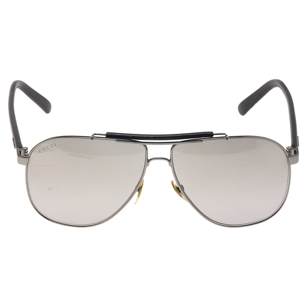 

Gucci Gunmetal Tone/ Grey Gradient GG 2215-S Navigator Sunglasses