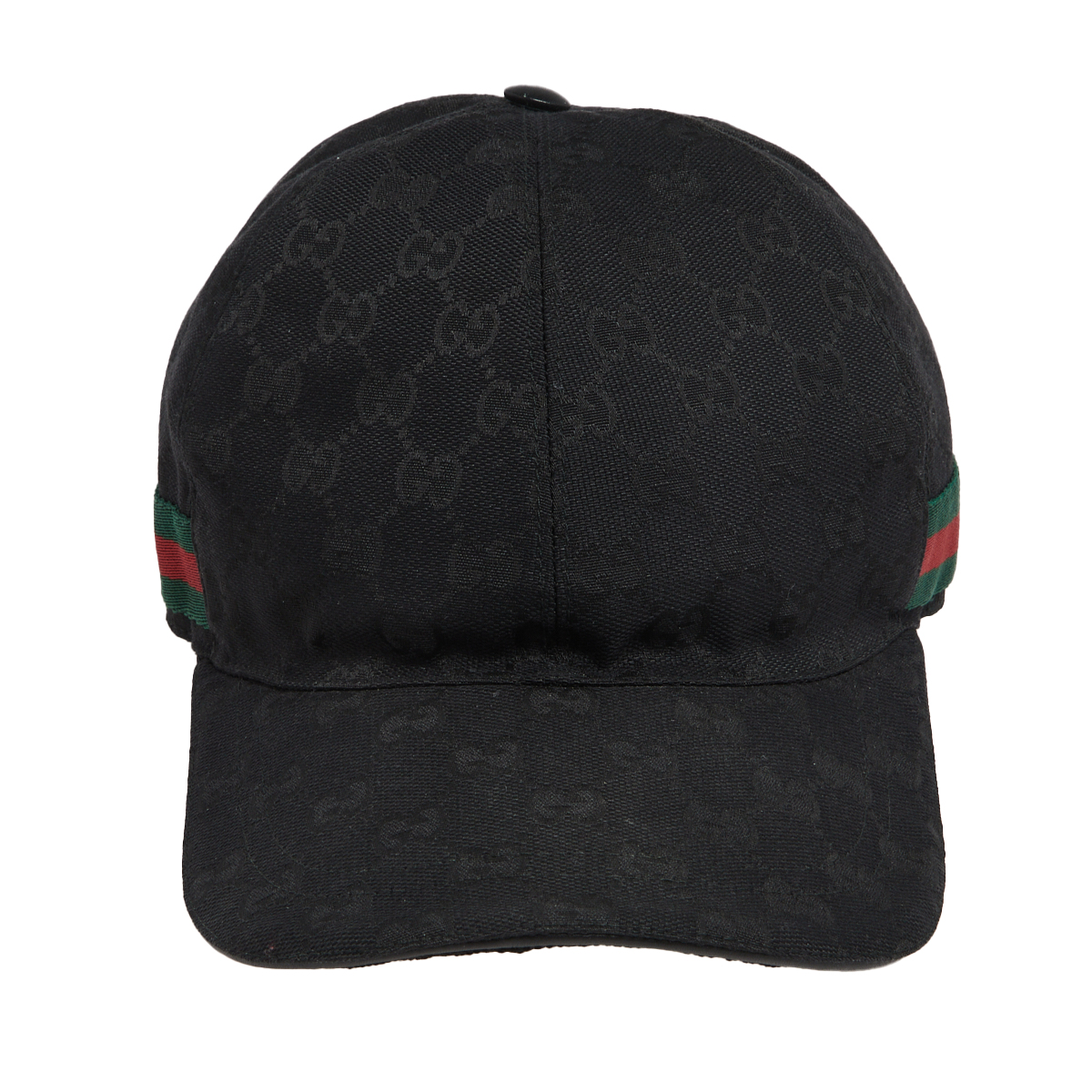

Gucci Black GG Canvas Web Trim Baseball Cap