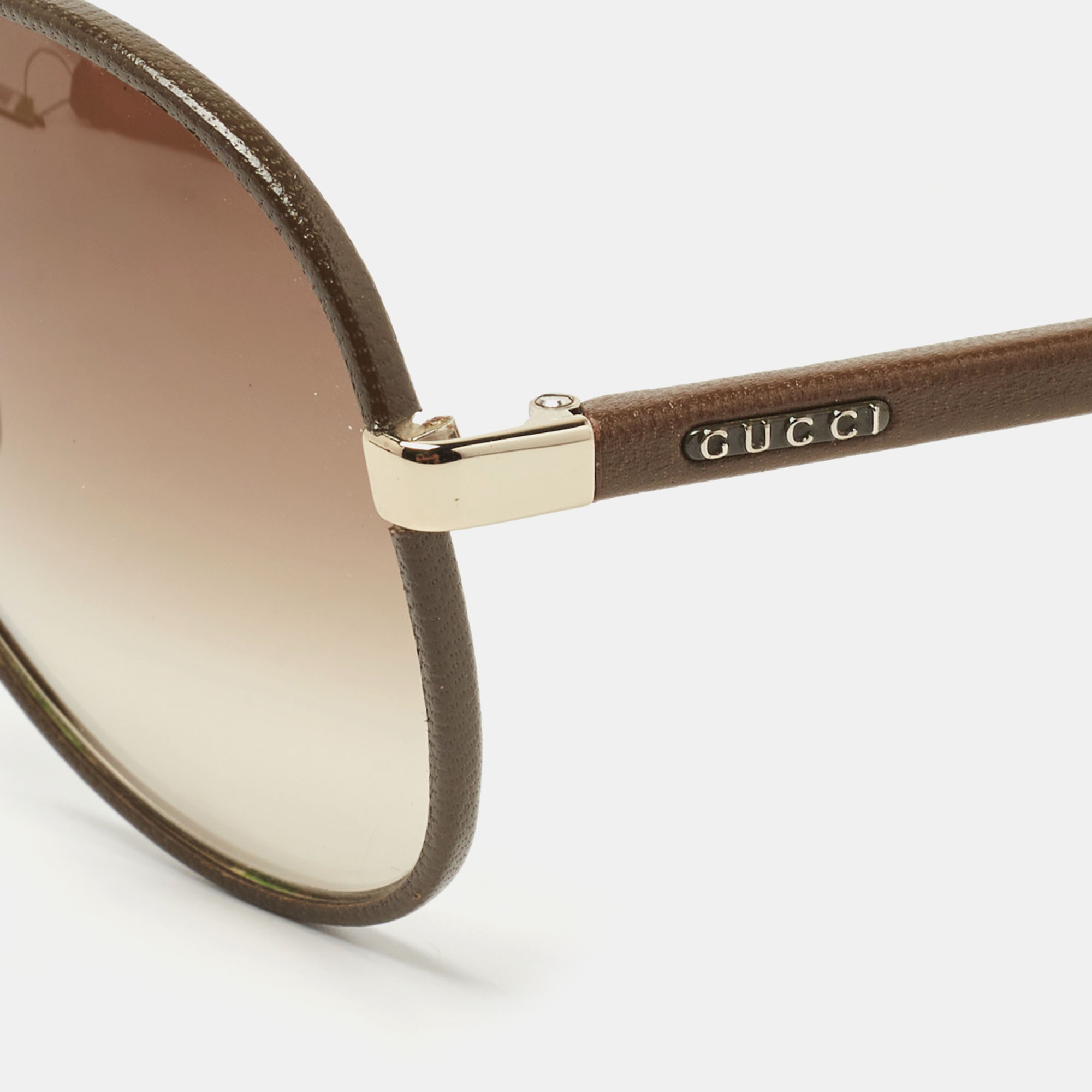 

Gucci Brown Gradient Covered Aviator Sunglasses
