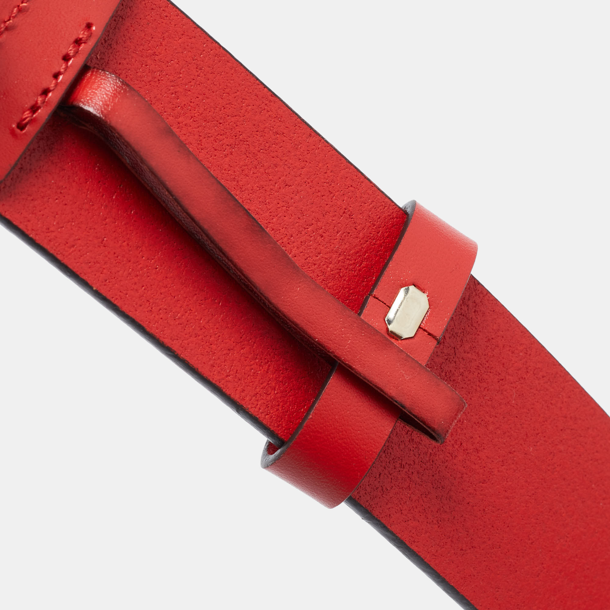 

Gucci Red Leather G Buckle Belt
