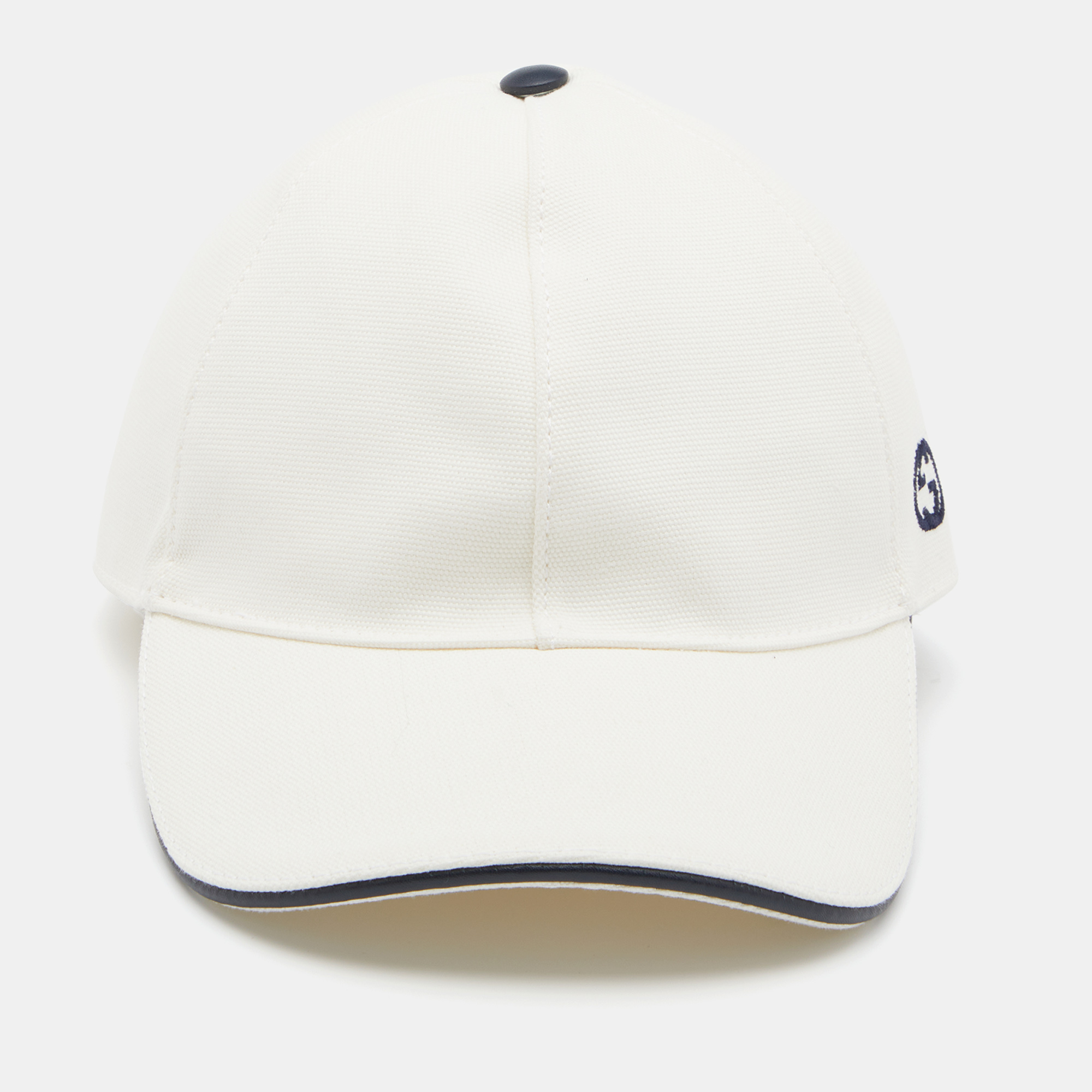

Gucci White Logo Embroidered Cotton Canvas Baseball Cap