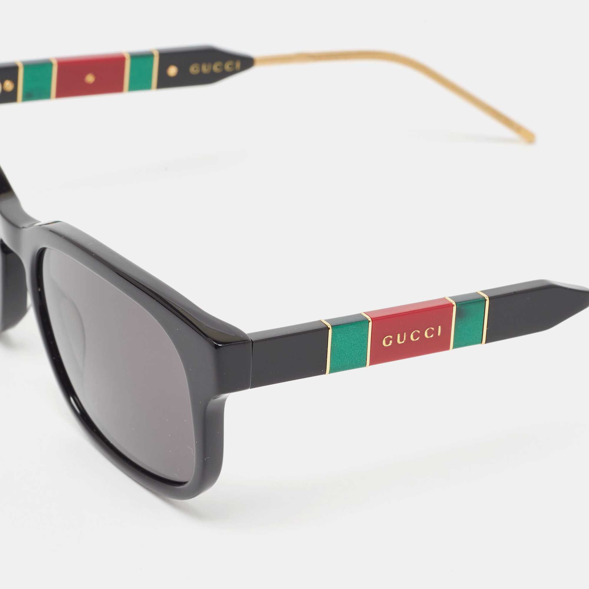 

Gucci Black GG0602S Web Square Sunglasses