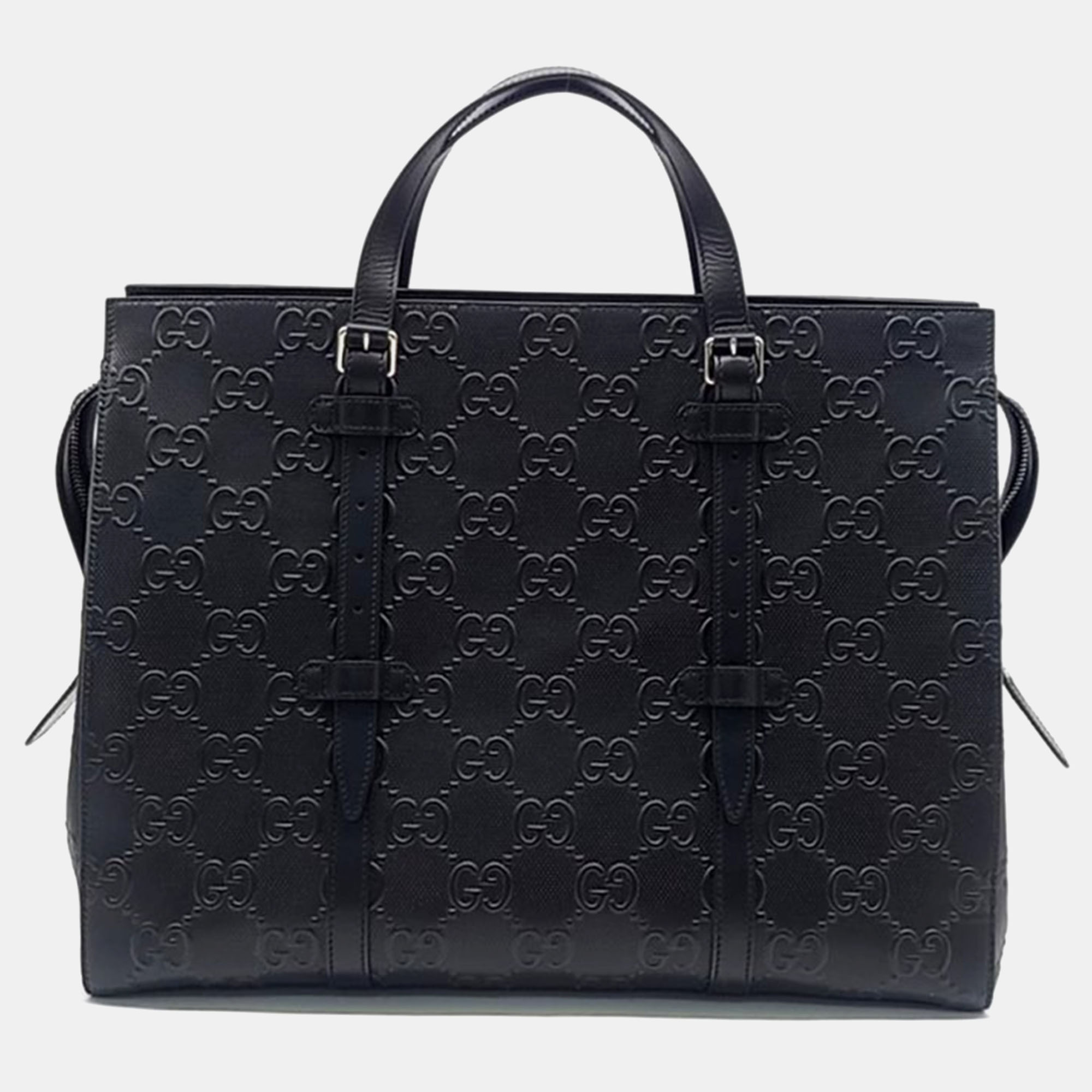 

Gucci GG emboss tote bag, Black