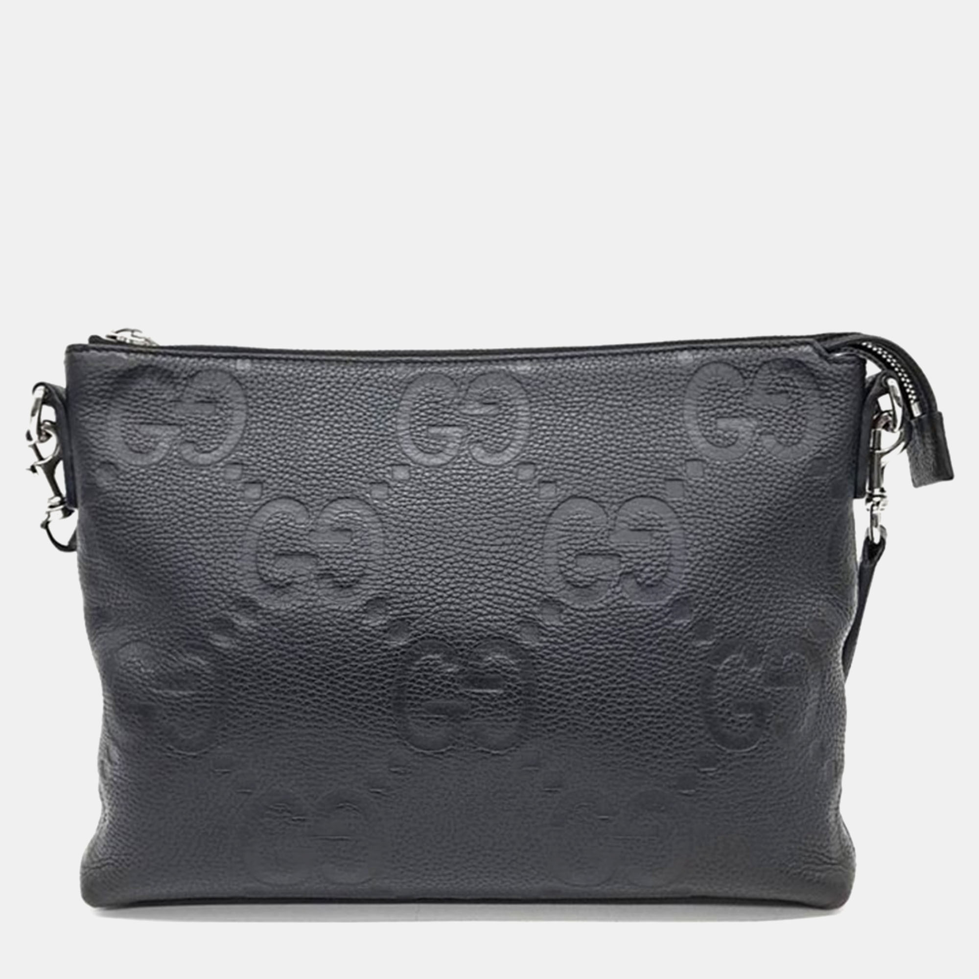 

Gucci Jumbo GG Messenger Bag, Black