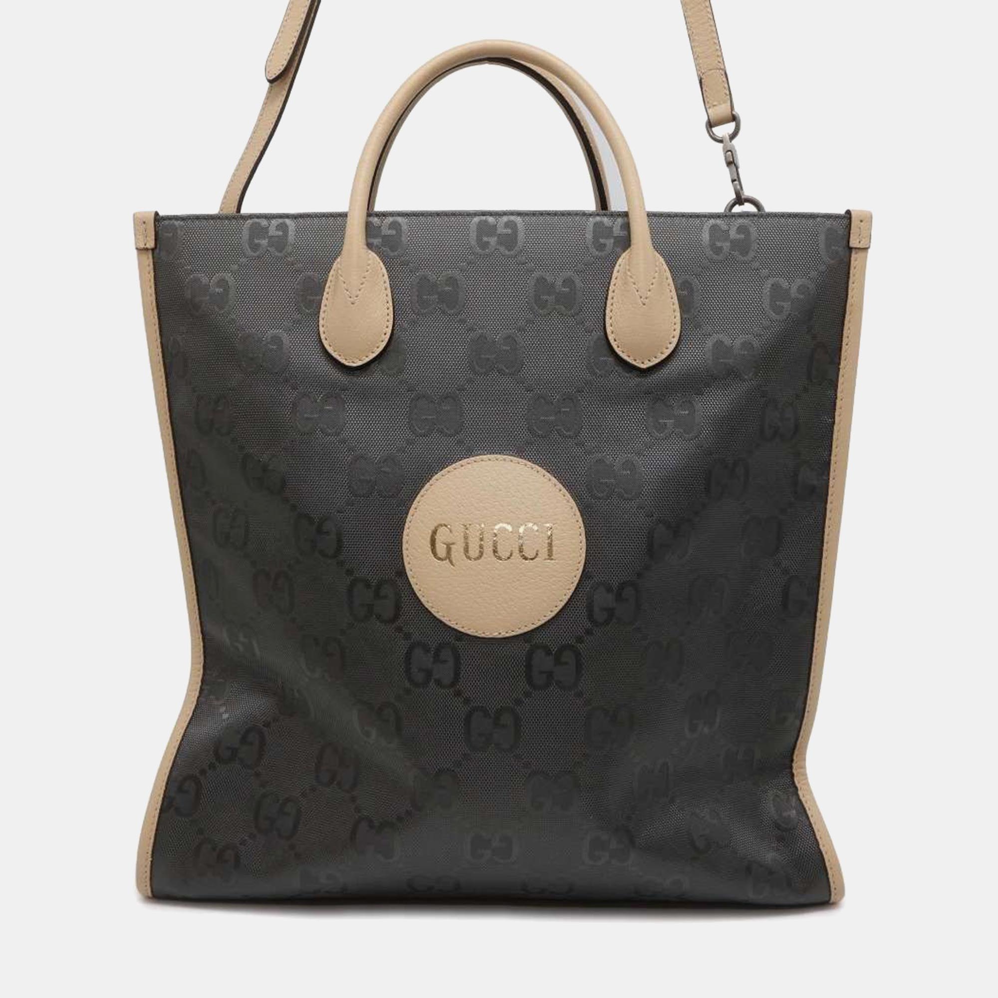 

Gucci Grey Canvas GG Nylon Off The Grid Tote Bag, Brown