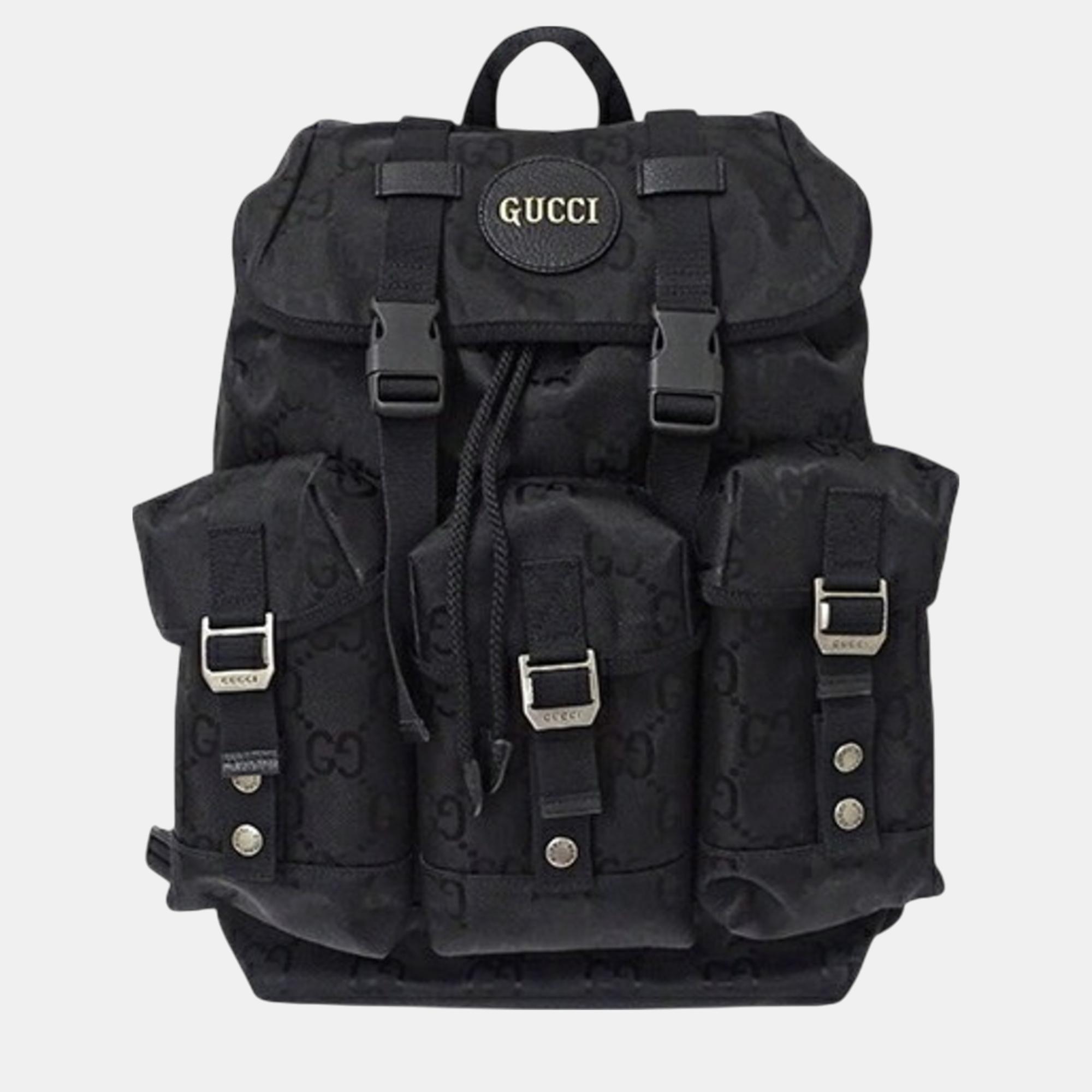 

Gucci Black Nylon Ob the Grid GG Backpack