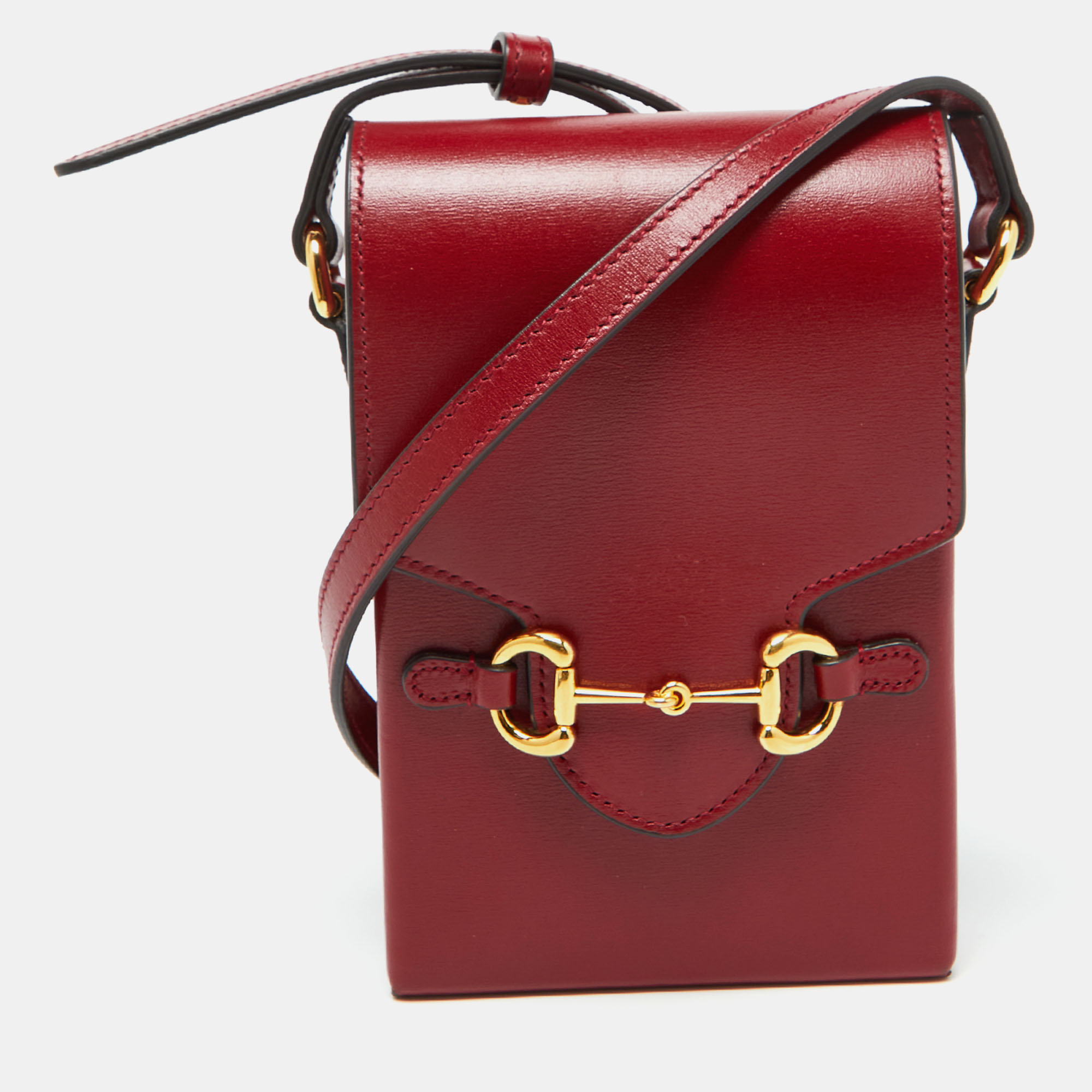 

Gucci Red Calfskin Mini Horsebit 1955 Crossbody Bag