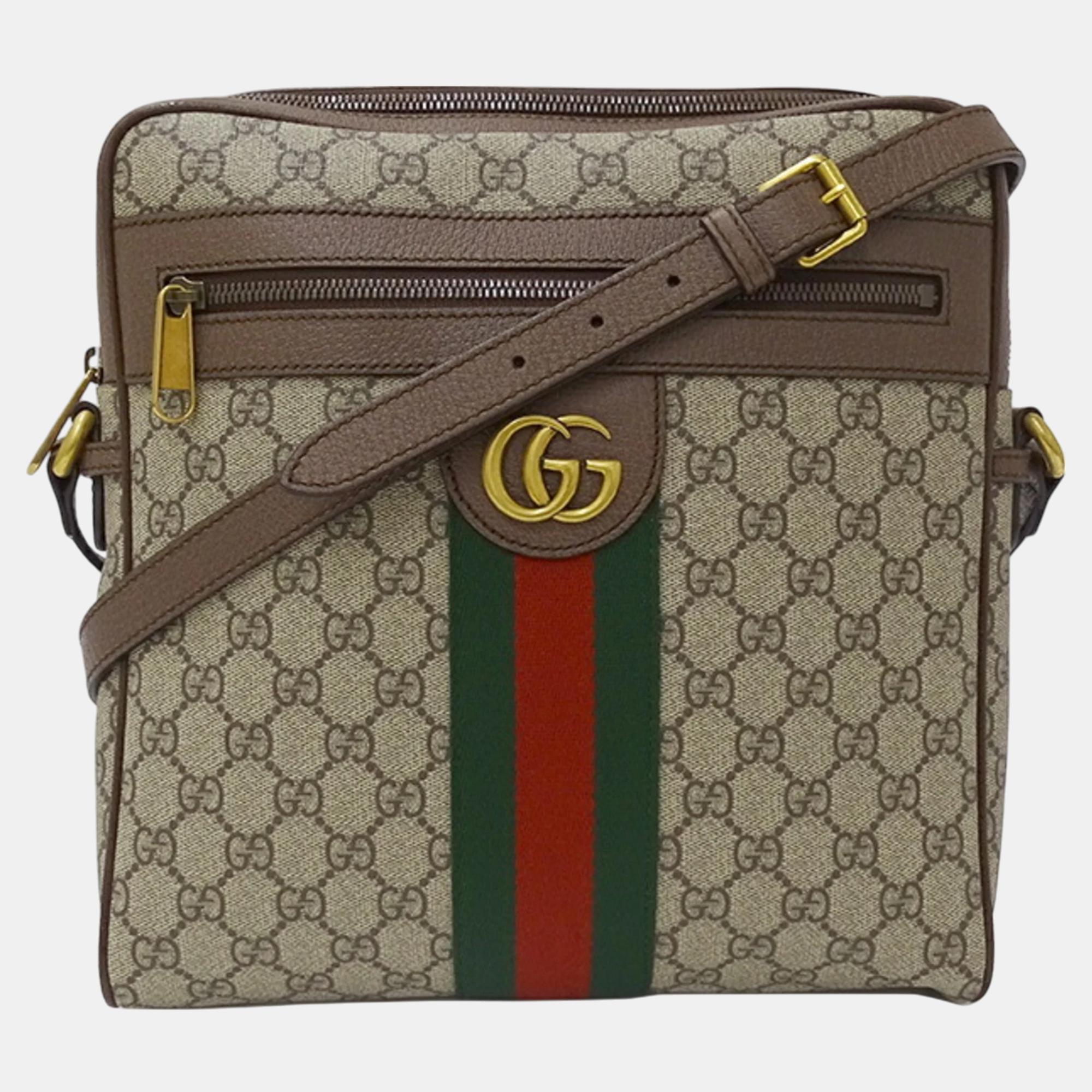 

Gucci Supreme Brown Ophidia Shoulder GG Bag