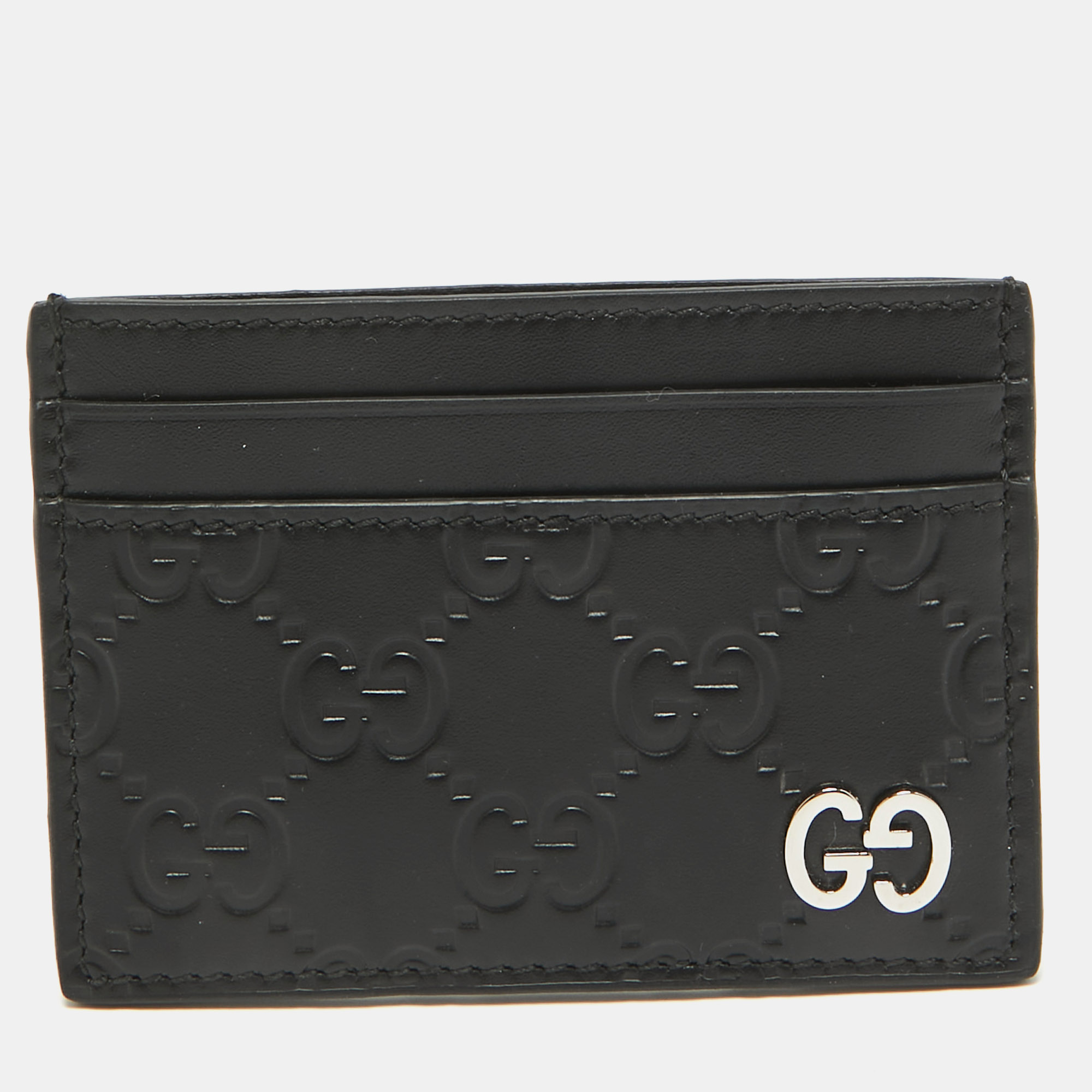 

Gucci Black Guccissima Leather Card Holder