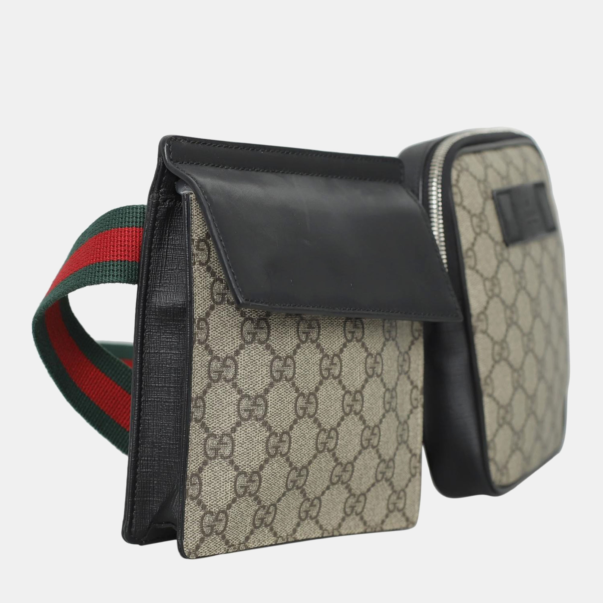 Gucci GG Supreme Double Pocket Belt Bag 4