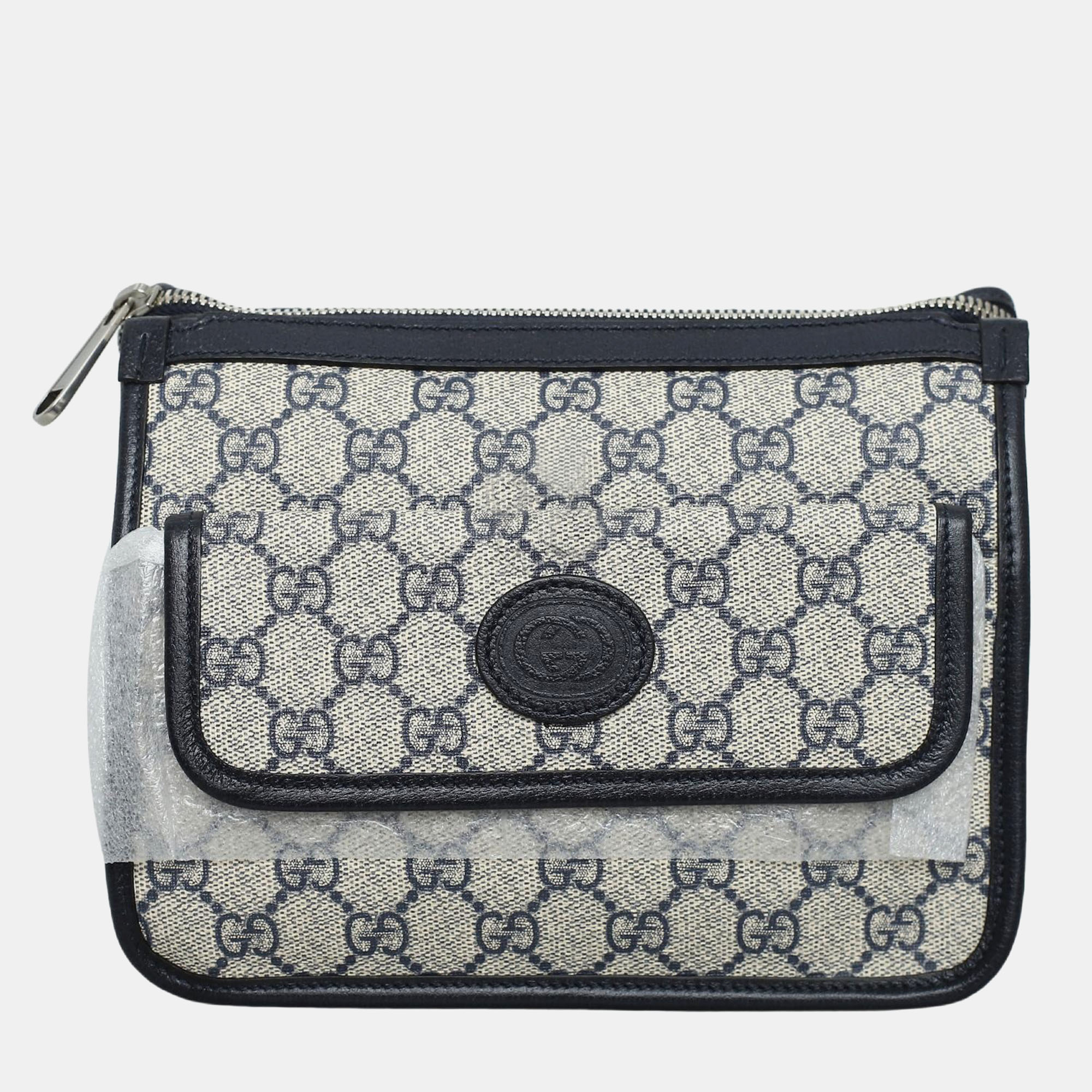 

Gucci Retro GG Supreme Messenger Bag, Grey