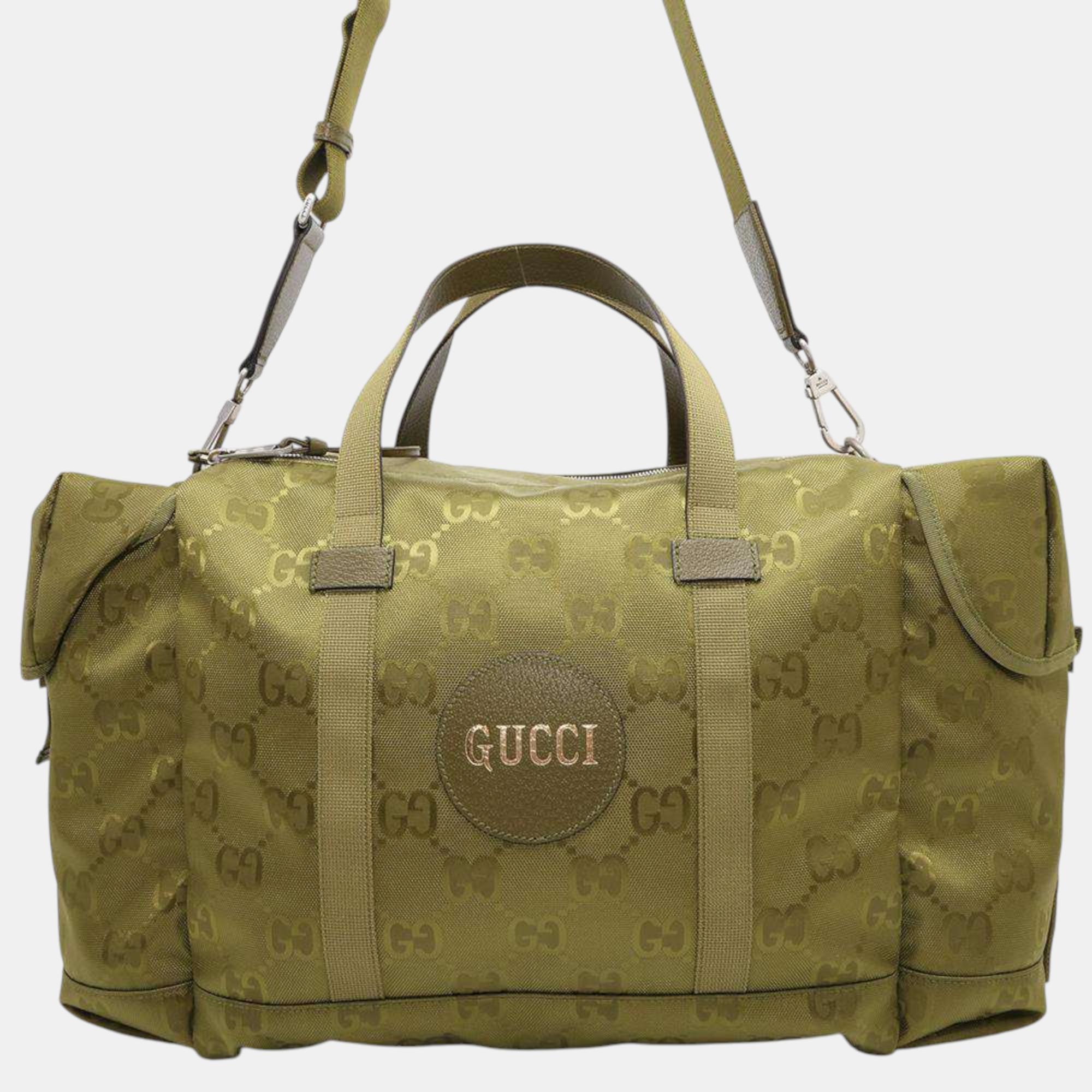 

Gucci Off The Grid Travel Bag Green Nylon Leather