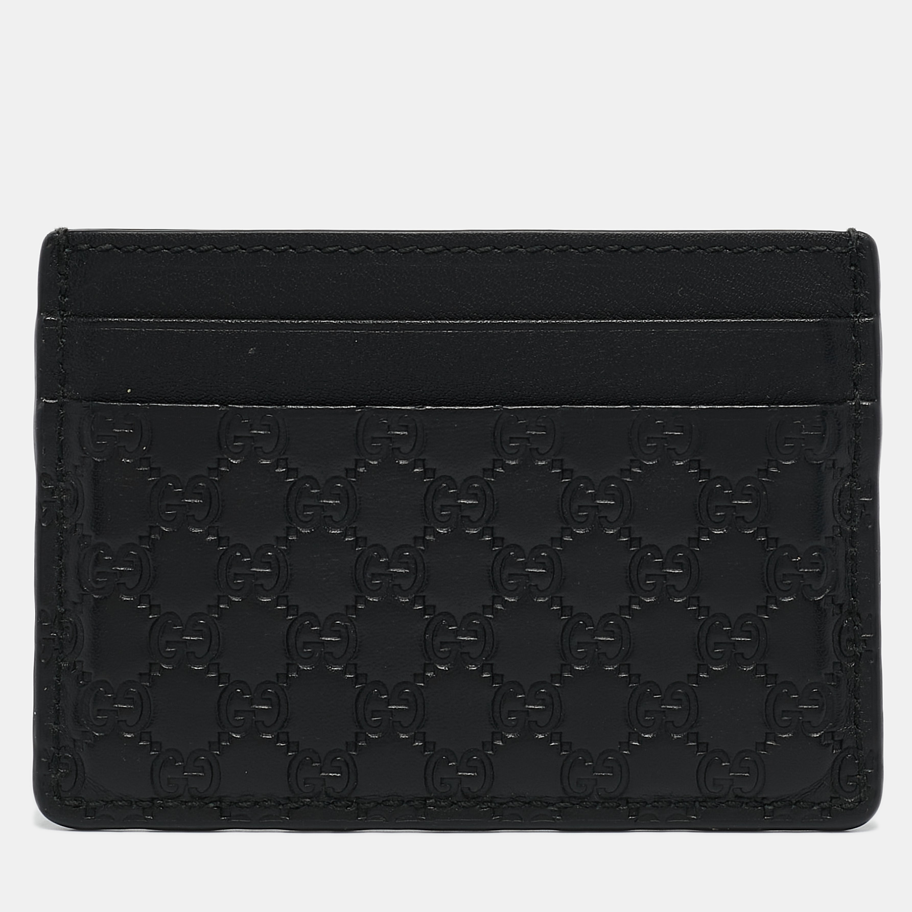 

Gucci Black Microguccissima Leather Card Holder